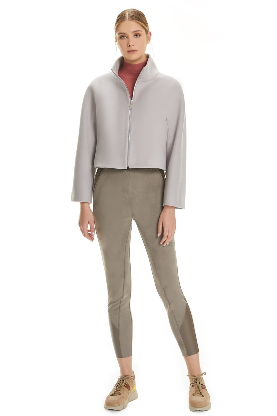 Shaky Women's Textile Jacket with Fox trimming