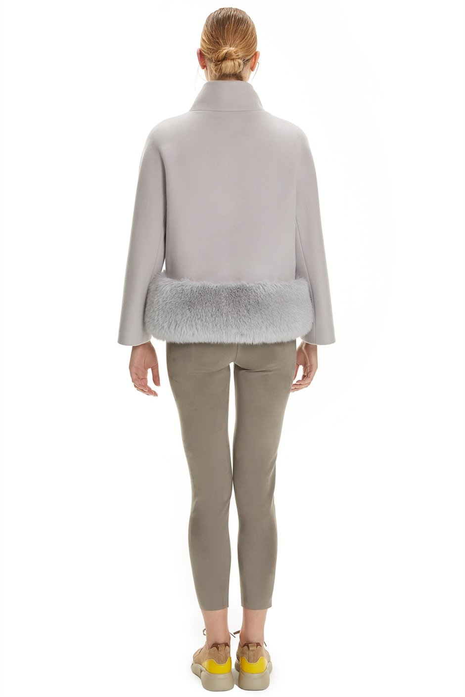 Shaky Women's Textile Jacket with Fox trimming