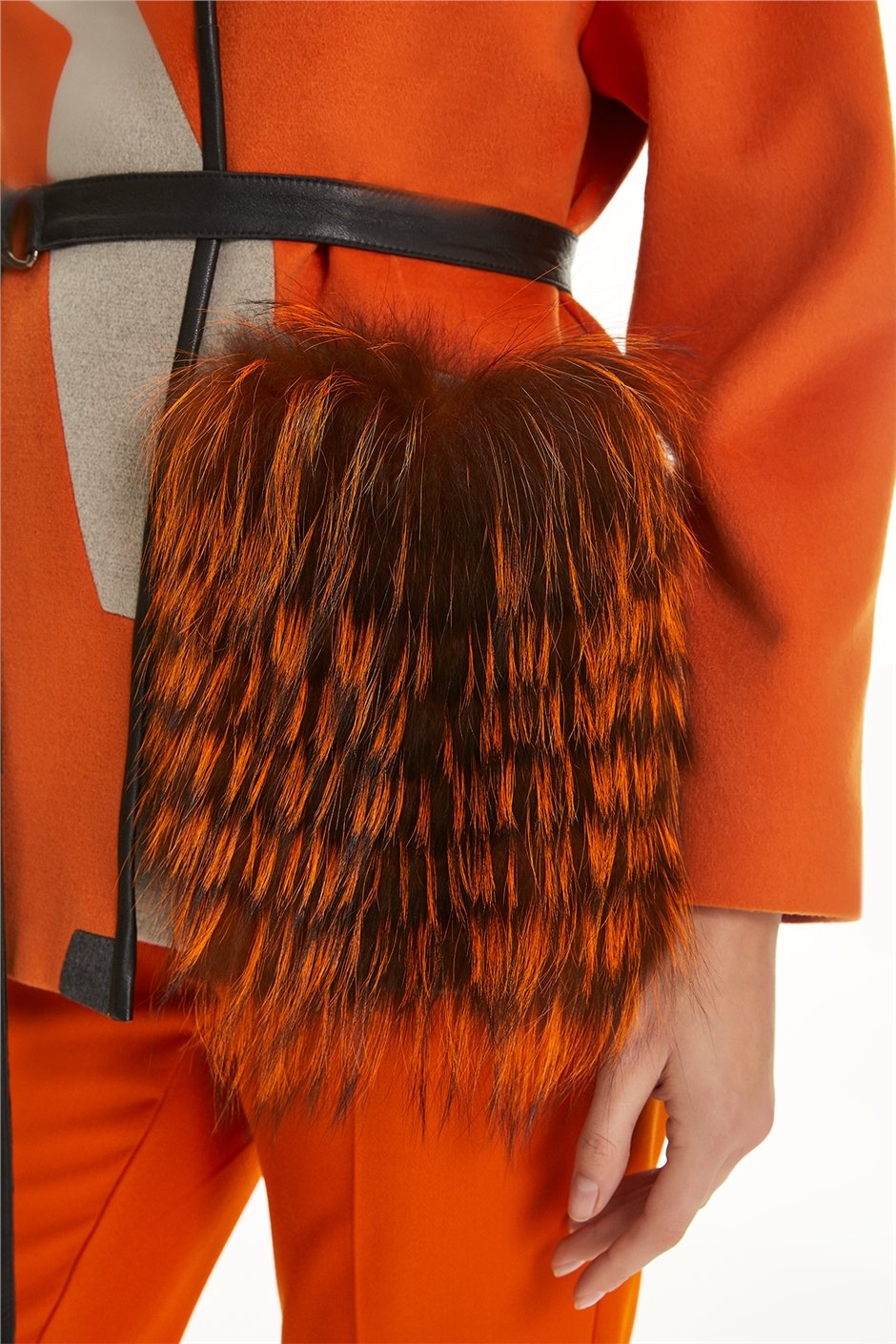 Shaky Women's Textile Jacket with Fox trimming