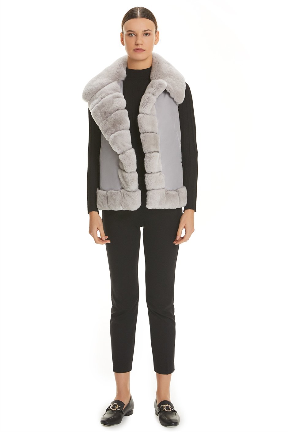 Shaky Women's Textile Jacket with Rex trimming