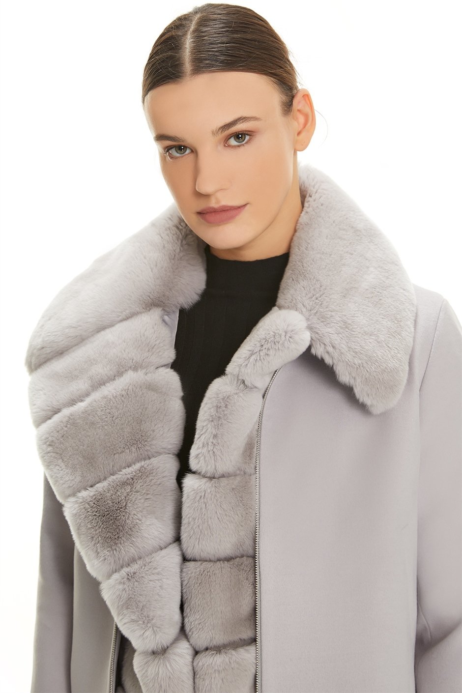 Shaky Women's Textile Jacket with Rex trimming