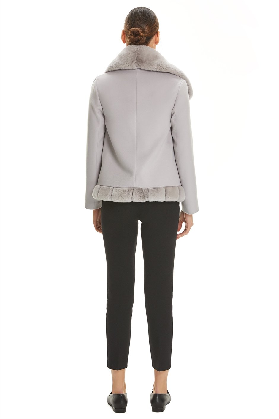 Shaky Women's Textile Jacket with Rex trimming