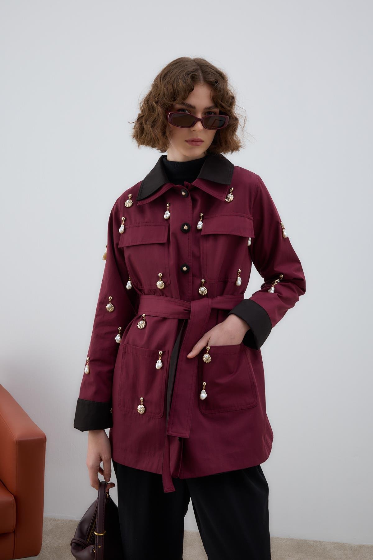 Parka Düğmeli Özel Aksesuarlı Parka MÜRDÜM