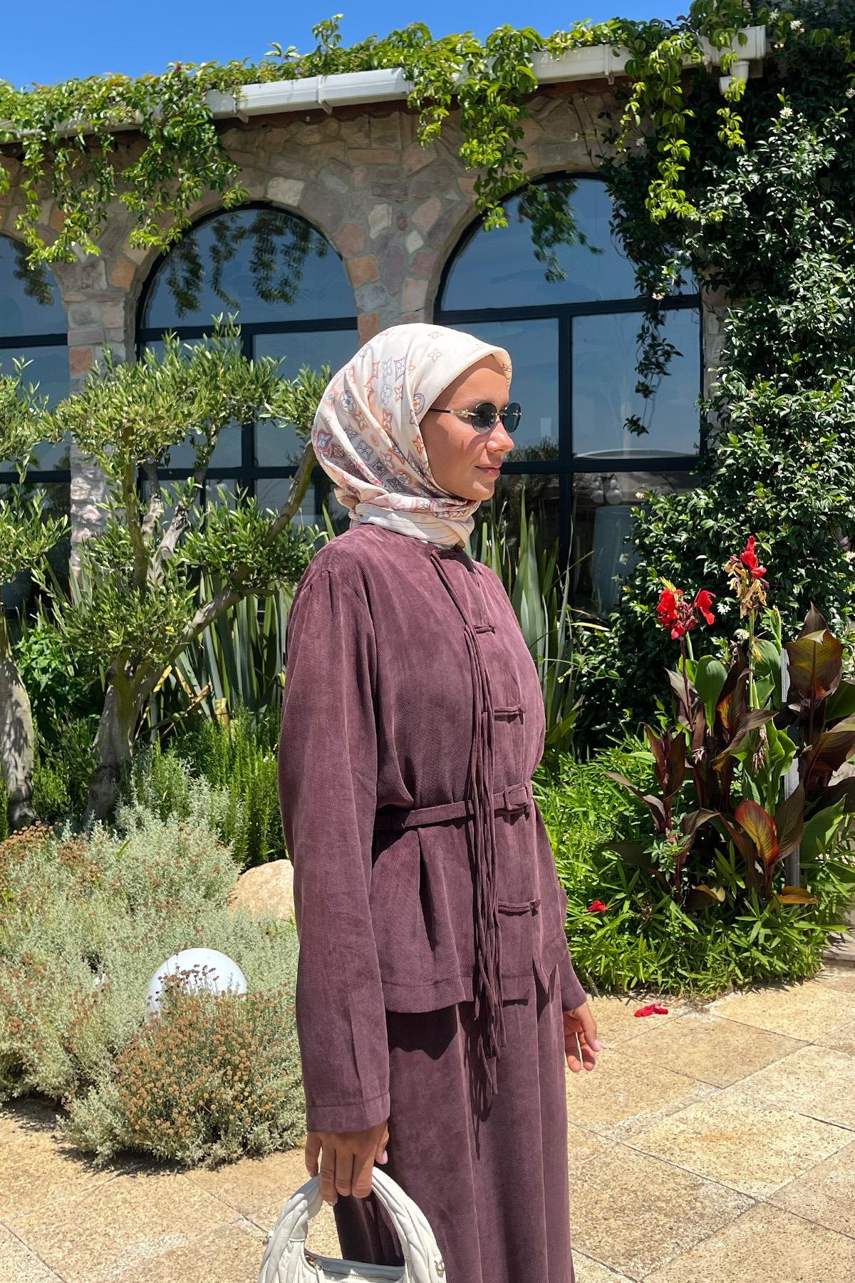 Sofia Sosis Biyeli İçlik Elbiseli Takım MÜRDÜM