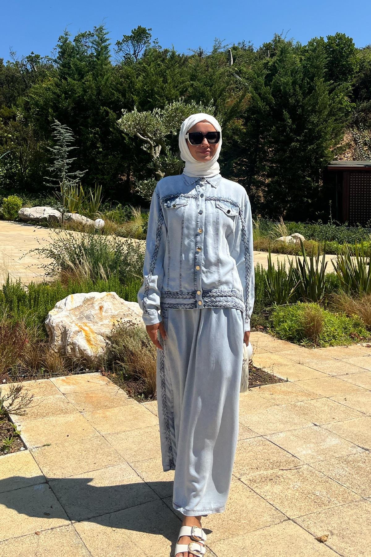 TRACY ETEKLİ TAKIM AÇIK MAVİ
