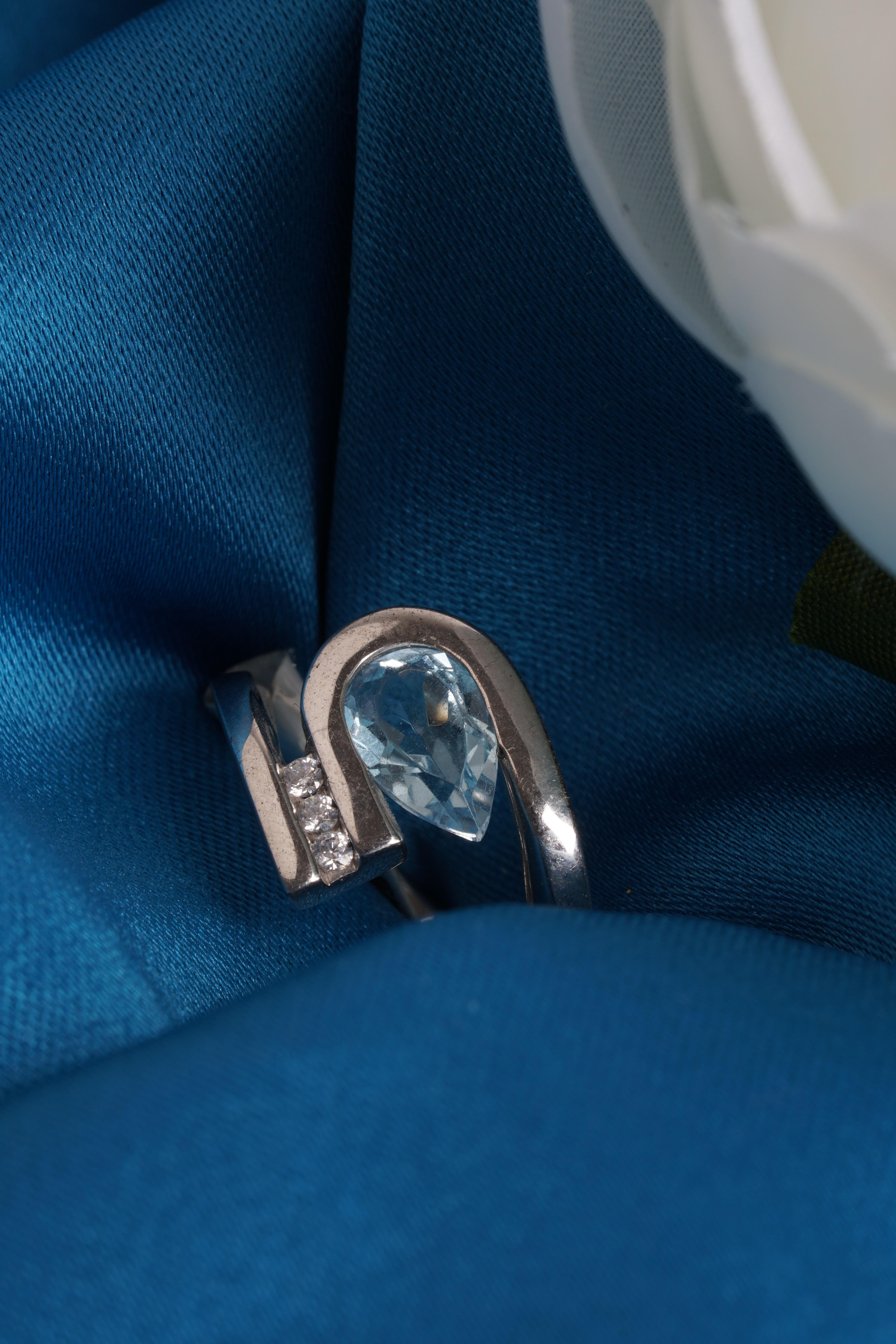 Aquamarine Taşlı Yüzük 