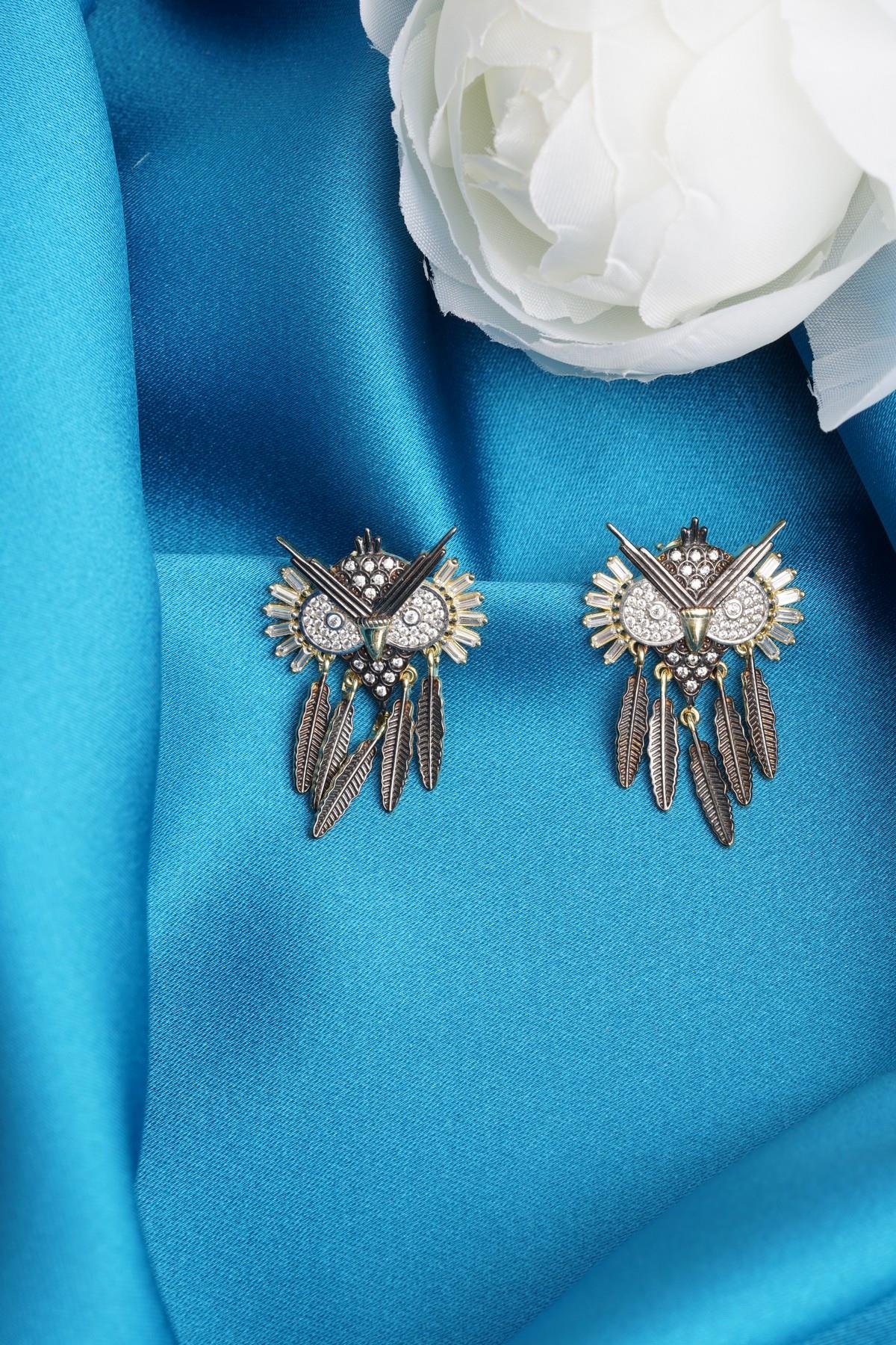 Baykuş Sallantılı Küpe
