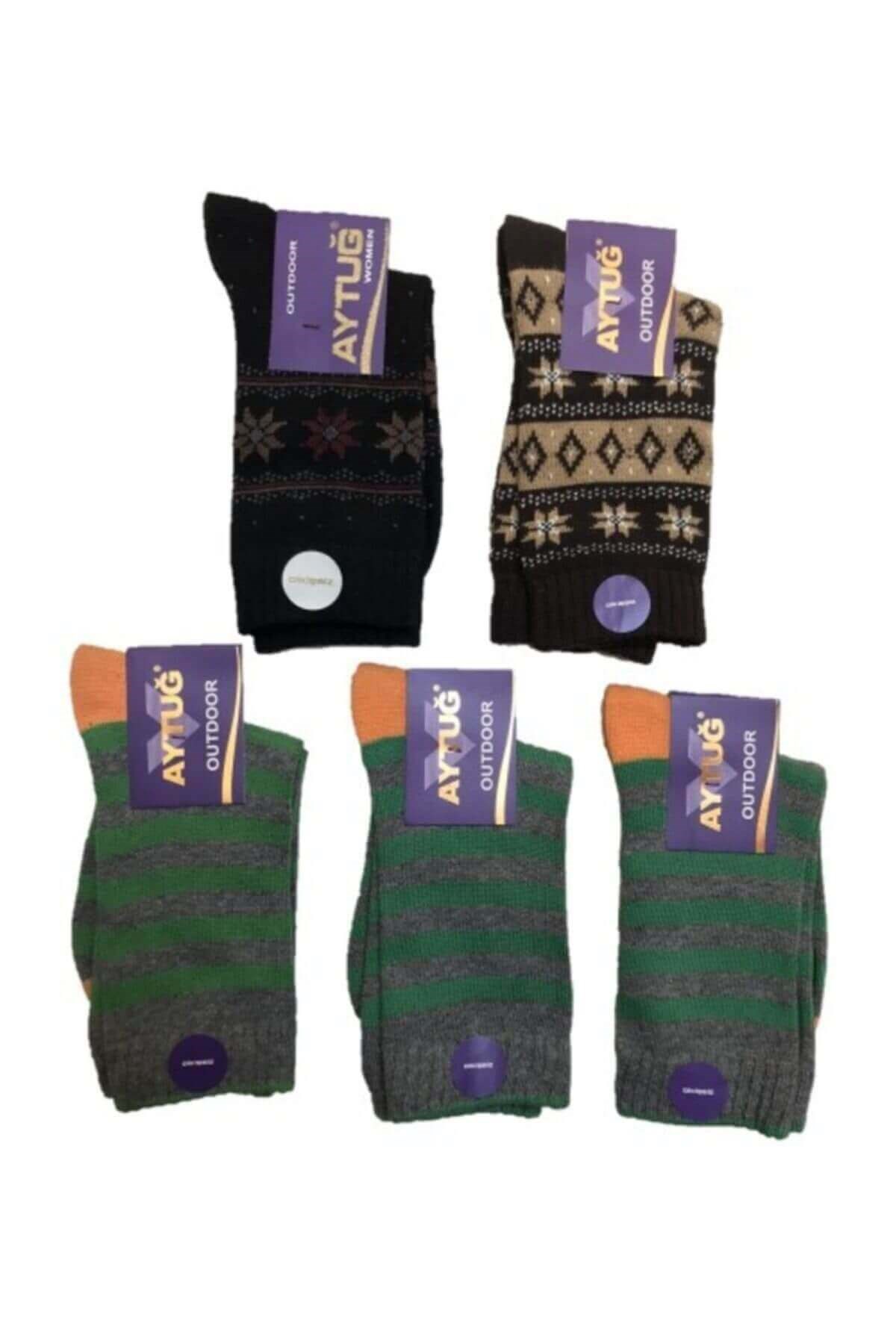 Aytuğ Kadın Kışlık Kalın Soket Çorap 5'li Paket