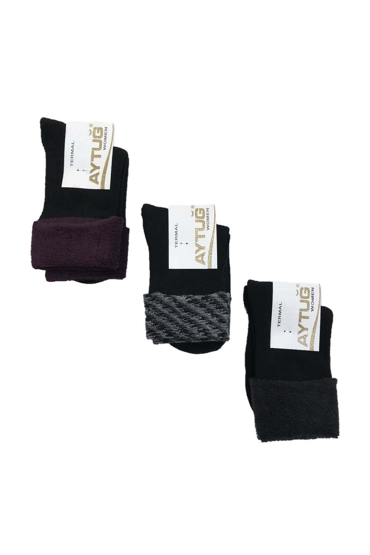 Aytuğ Kadın Kışlık Termal Soket Çorap 3'lü Paket