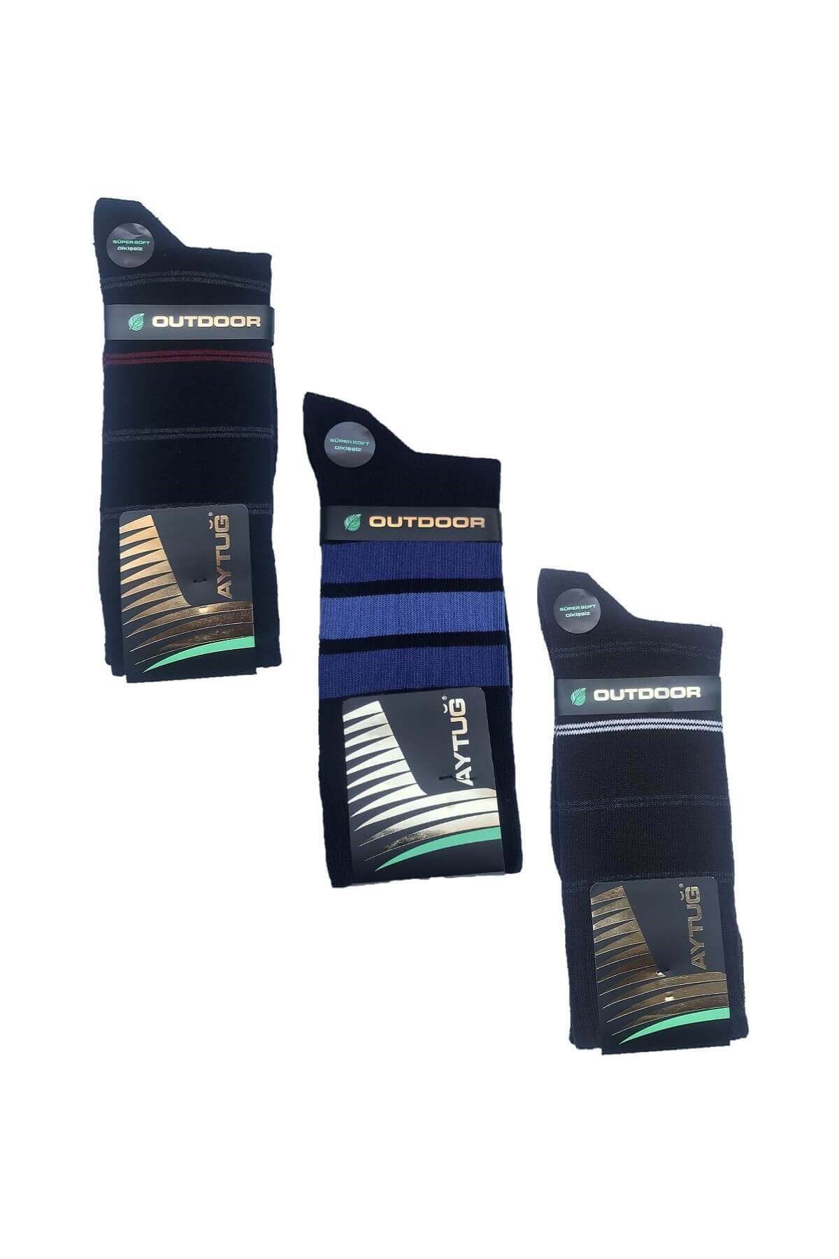 Aytuğ Erkek %90 Pamuk 3'lü Paket Kışlık Kalın Soket Çorap