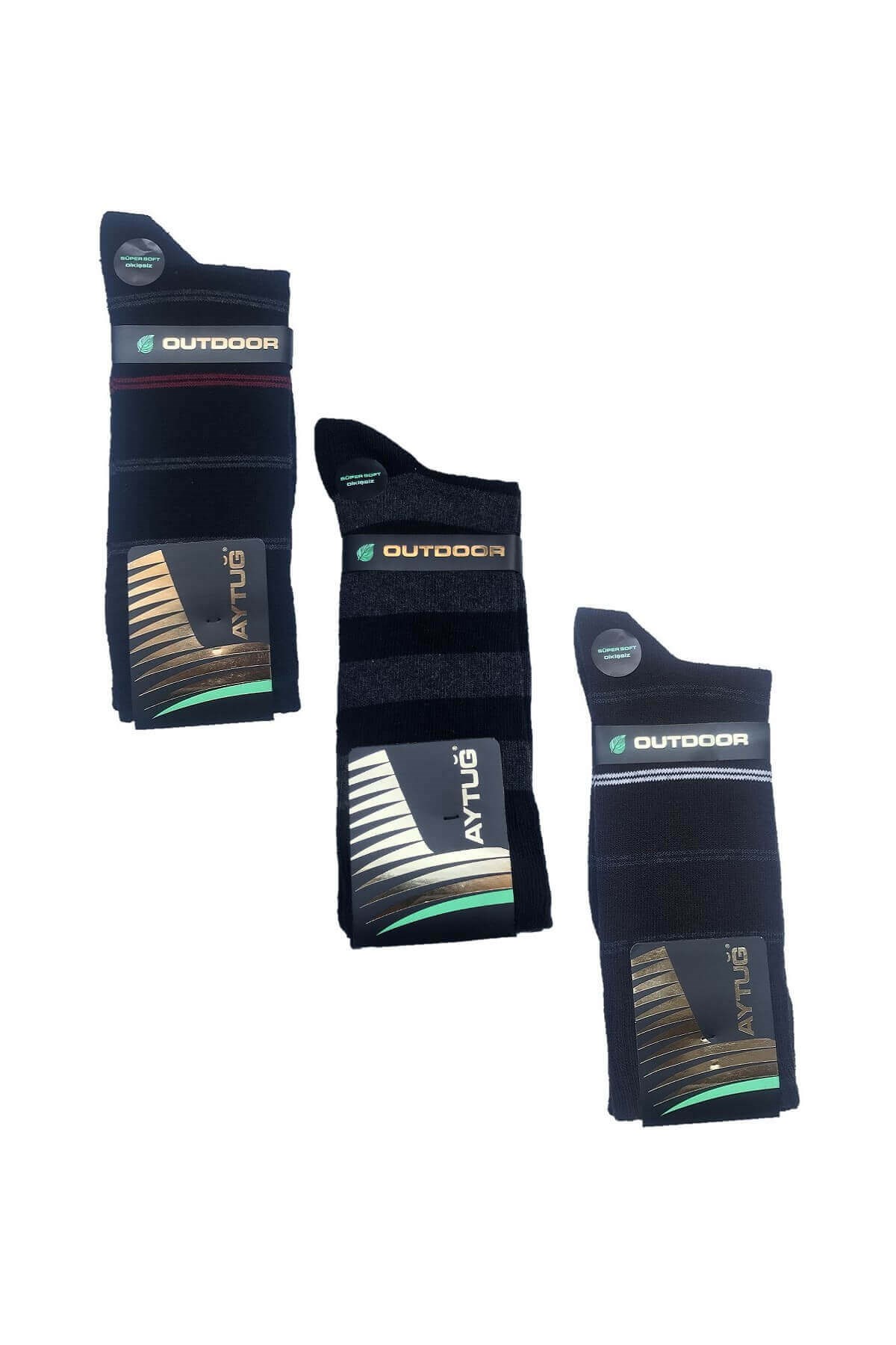 Aytuğ Erkek %90 Pamuk 3'lü Paket Kışlık Kalın Soket Çorap