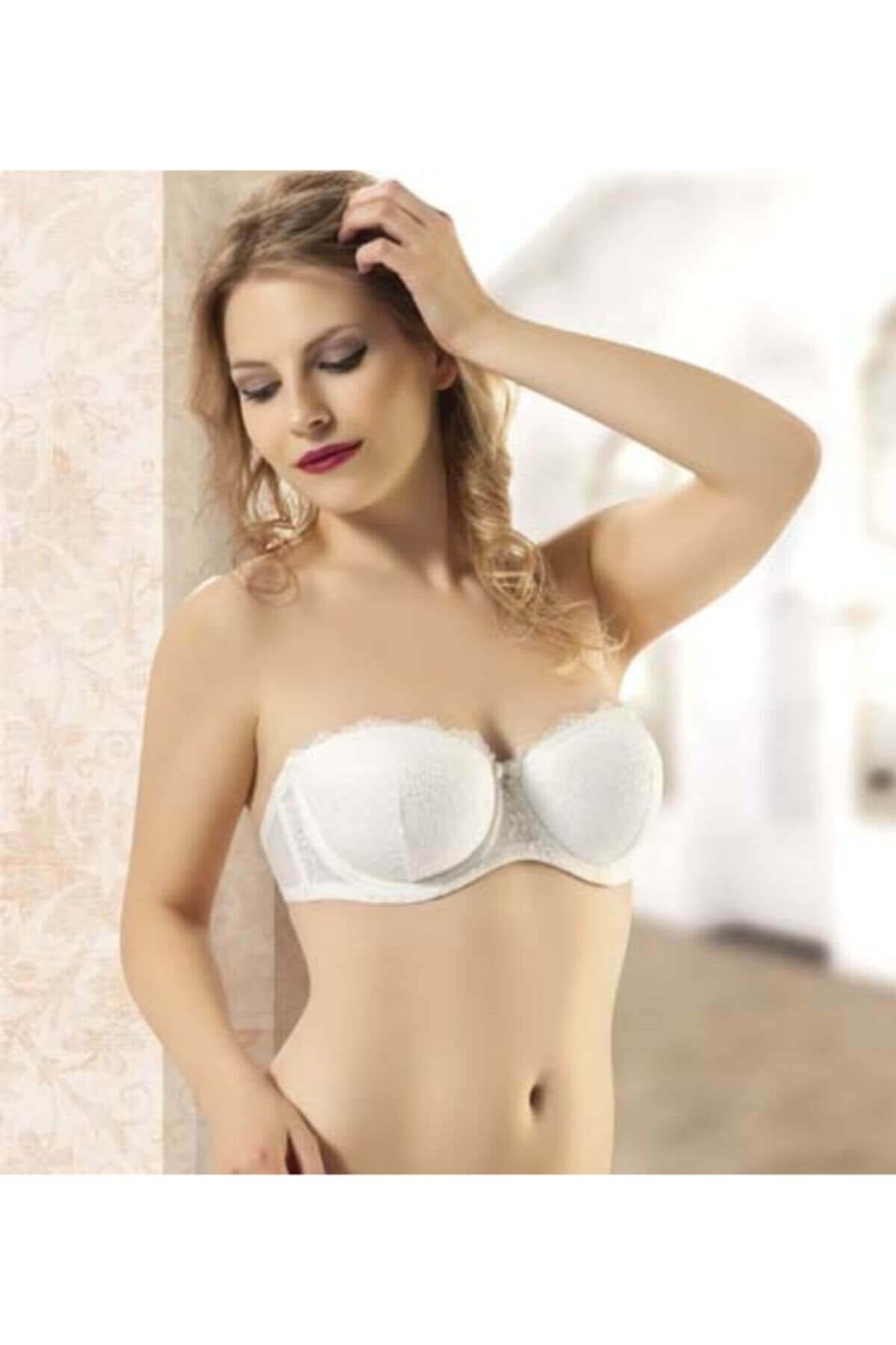 Bella Donna Straplez Dantelli Balenli Toparlayıcı Sütyen