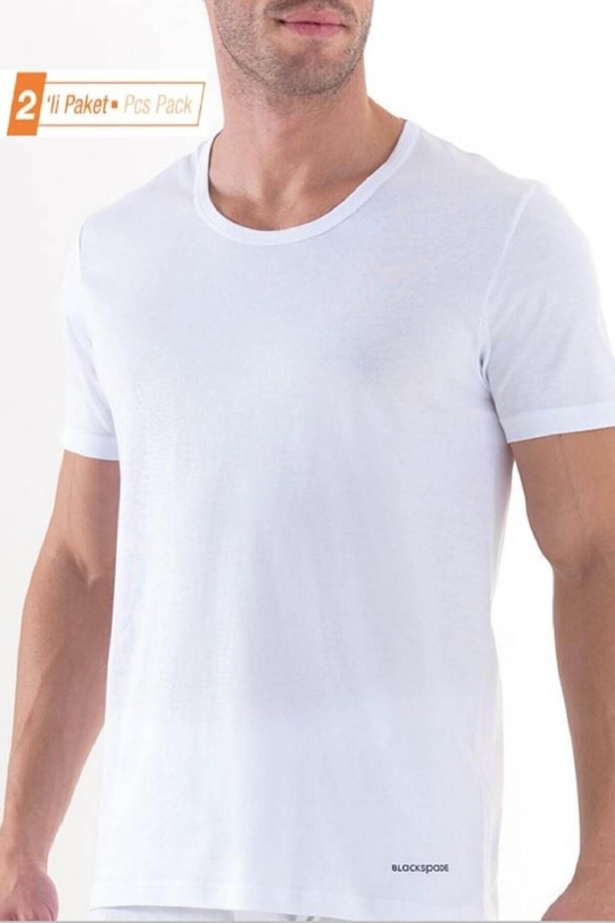 Blackspade %100 Pamuklu 2'li Ekonomik Paket Erkek Fanila T-shirt