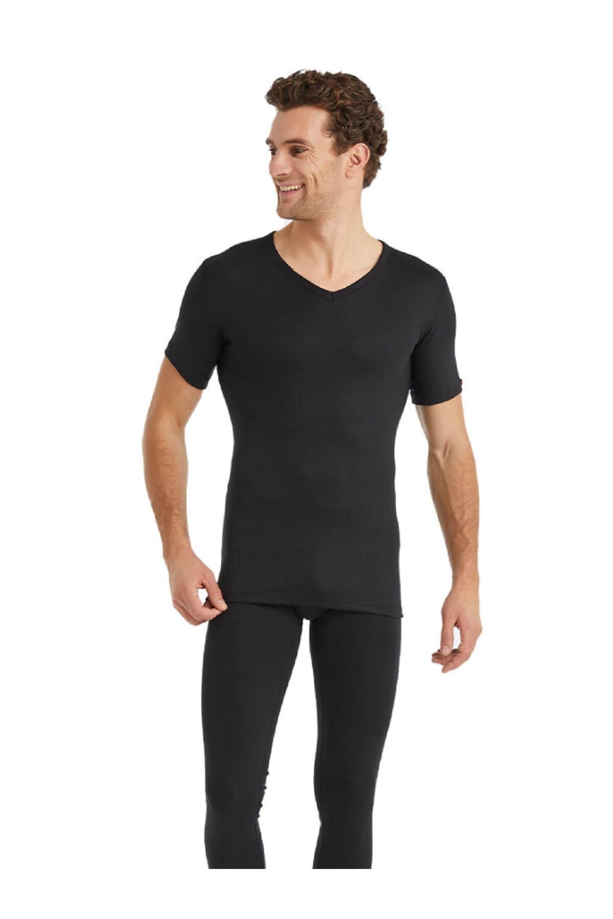 Blackspade 1263 Unisex 2. Seviye Kısa Kol V Yaka Kışlık Termal İçlik  