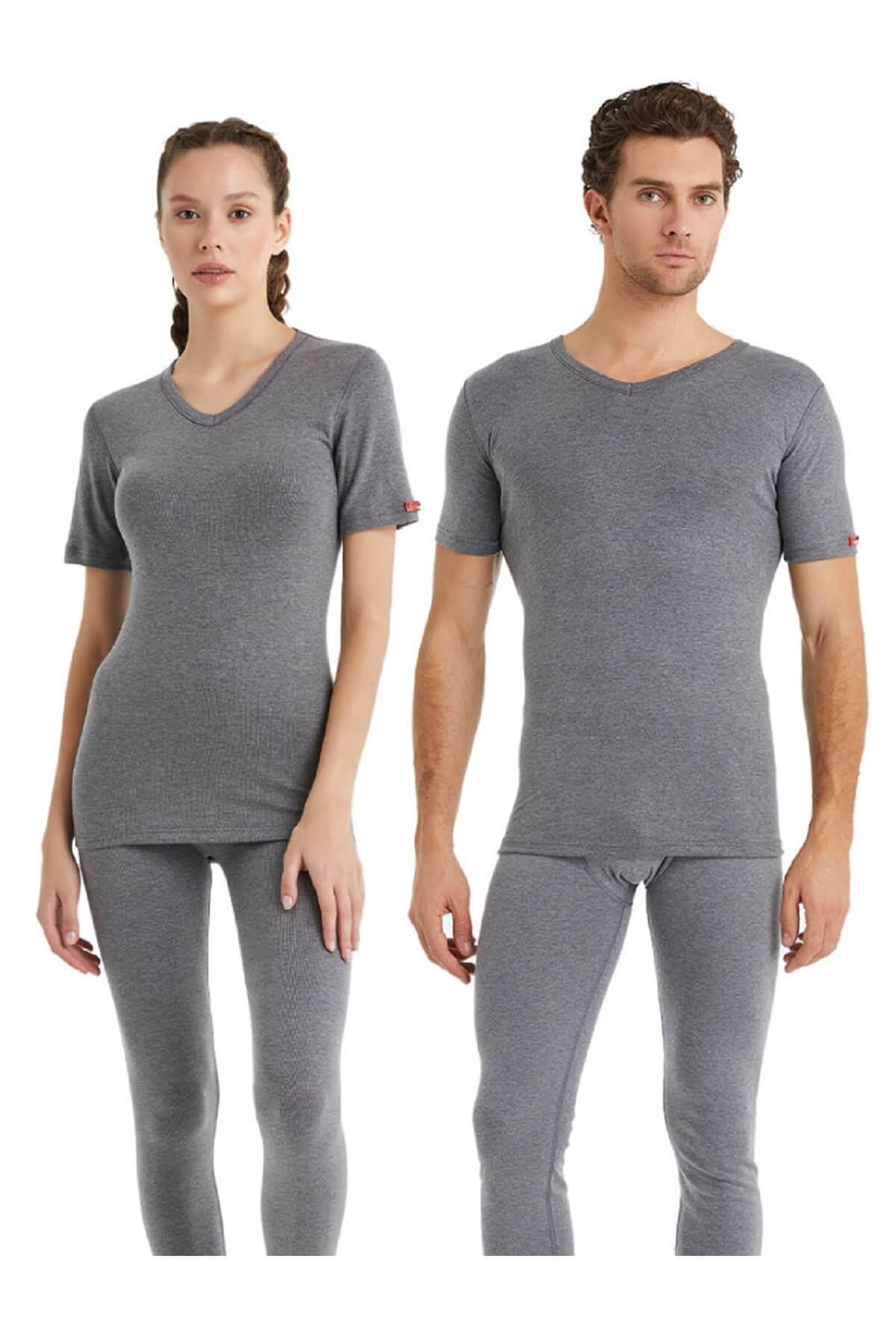 Blackspade 1263 Unisex 2. Seviye Kısa Kol V Yaka Kışlık Termal İçlik  