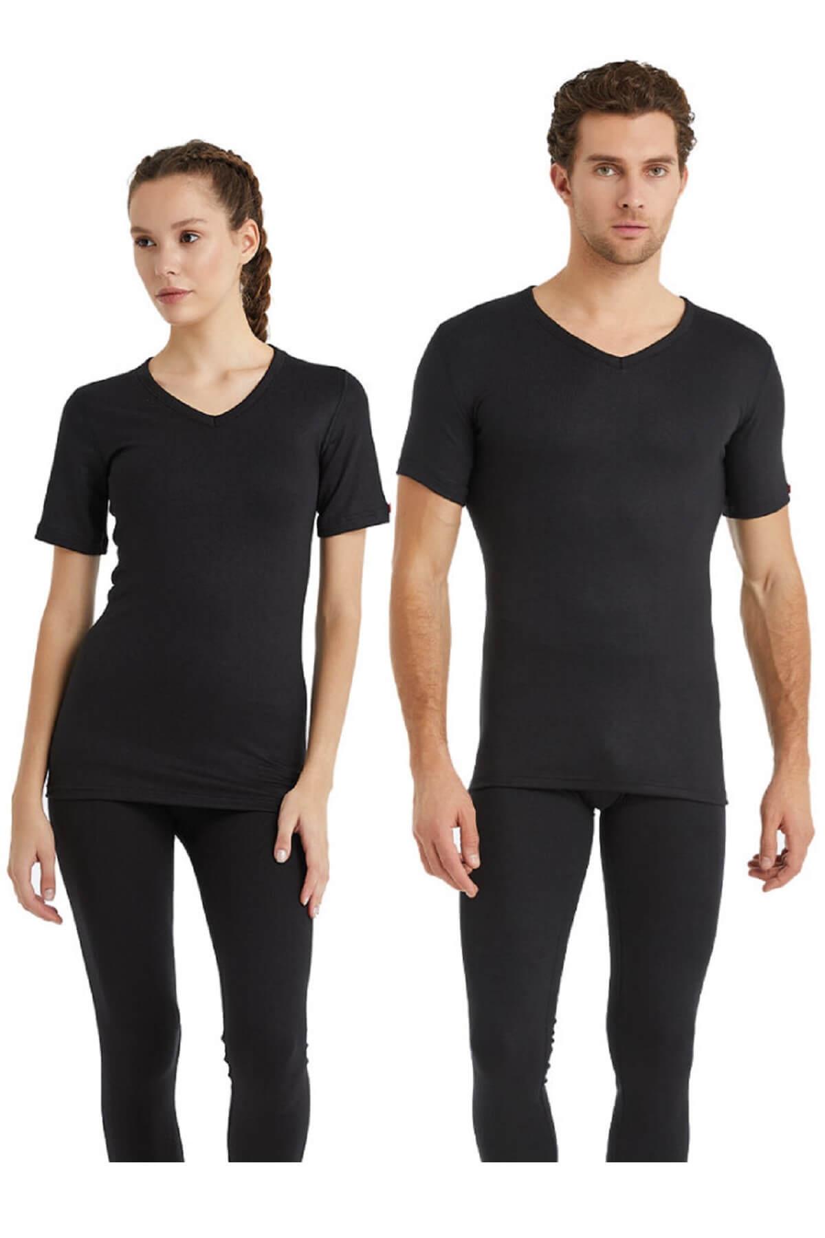 Blackspade 1263 Unisex 2. Seviye Kısa Kol V Yaka Kışlık Termal İçlik  