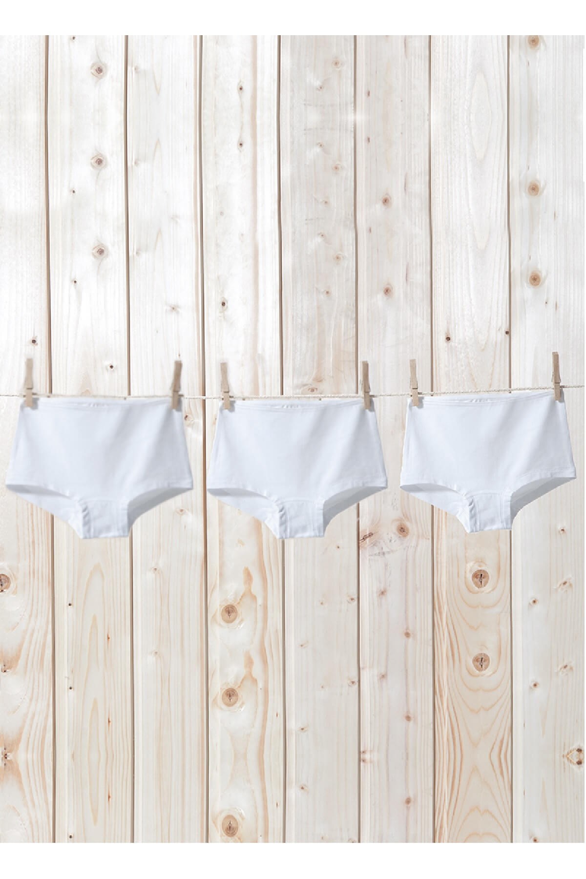 Blackspade 1295 Kız Çocuk 3'lü Paket %95 Pamuklu Yarım Boxer