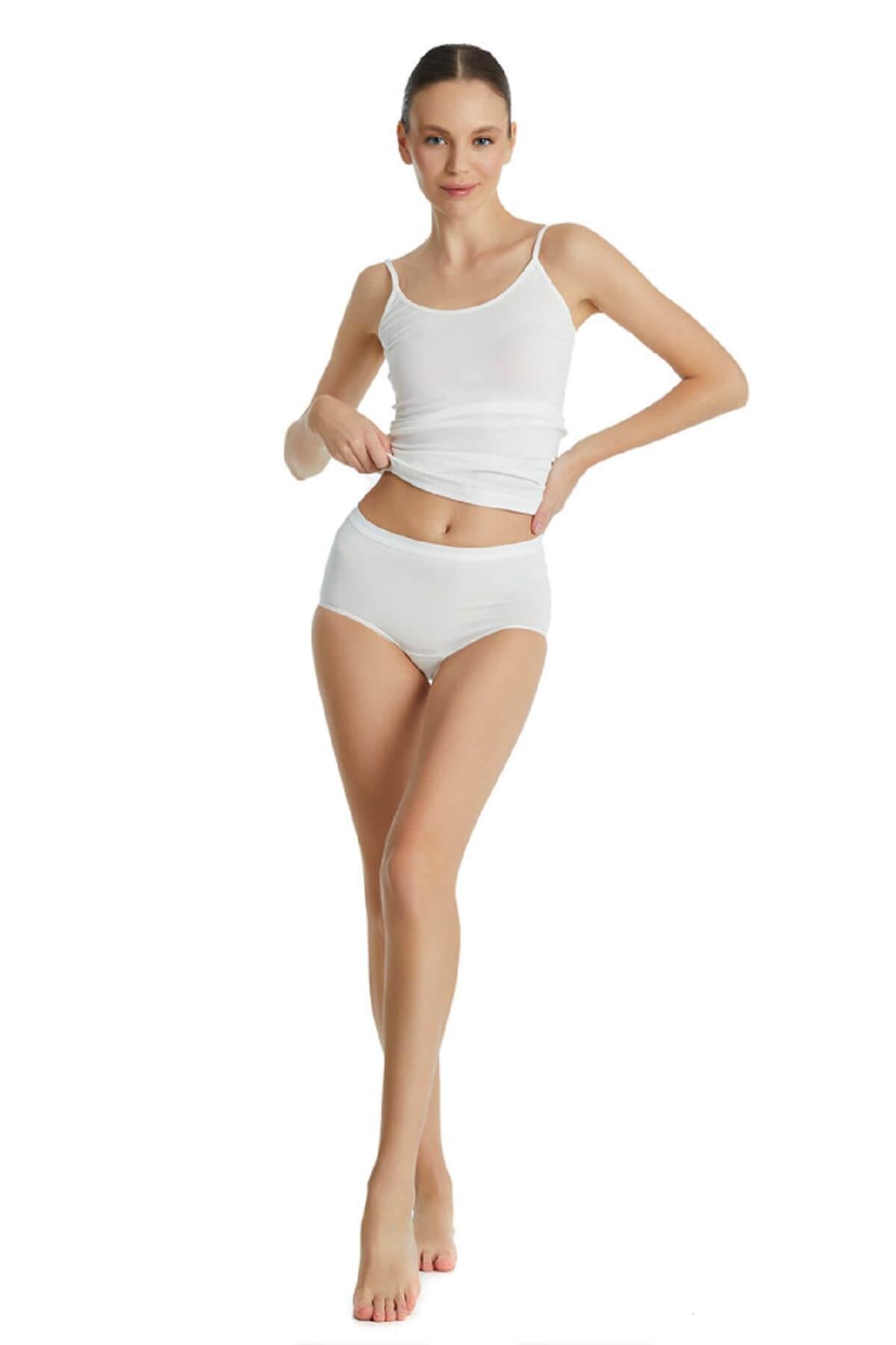 Blackspade 1307 Kadın 2'li Ekonomik Paket %95 Pamuklu Yüksek Bel Slip Külot