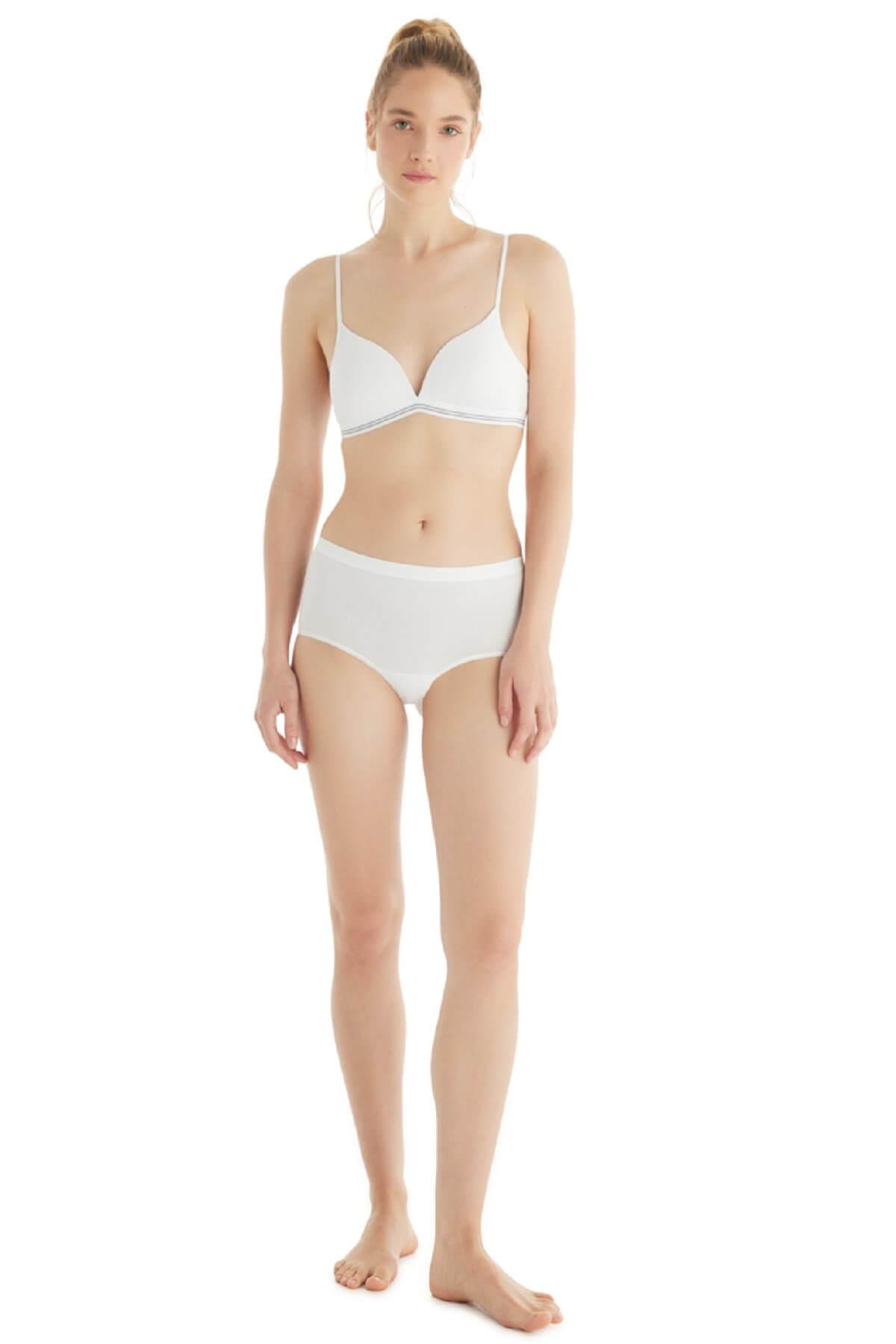 Blackspade 1307 Kadın 2'li Ekonomik Paket %95 Pamuklu Yüksek Bel Slip Külot