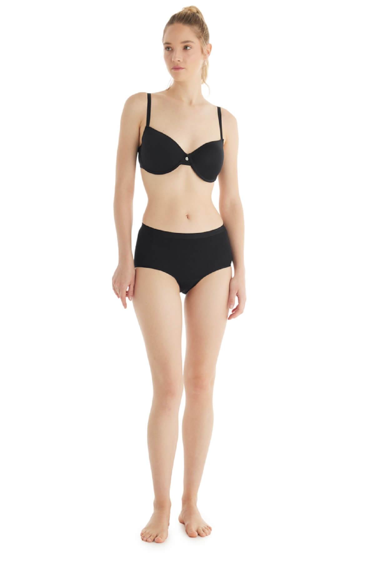Blackspade 1307 Kadın 2'li Ekonomik Paket %95 Pamuklu Yüksek Bel Slip Külot