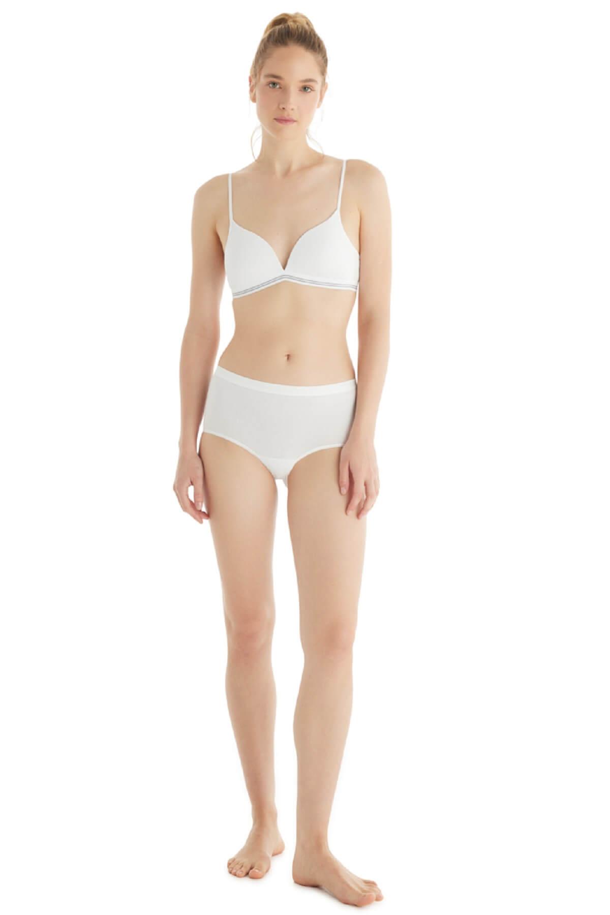 Blackspade 1307 Kadın %95 Pamuklu Yüksek Bel Essential Külot