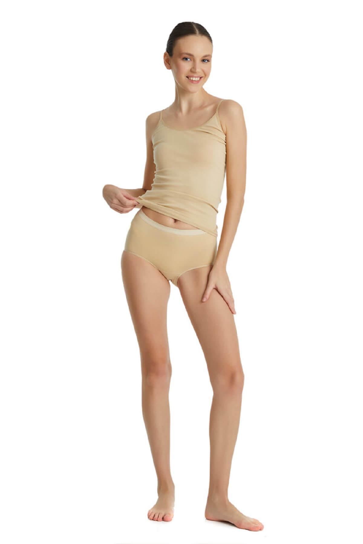 Blackspade 1307 Kadın %95 Pamuklu Yüksek Bel Essential Külot