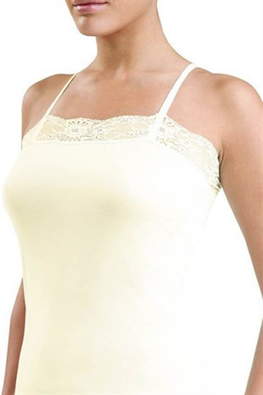 Blackspade 1347 Kadın %94 Modal Dantelli İnce Askılı Atlet