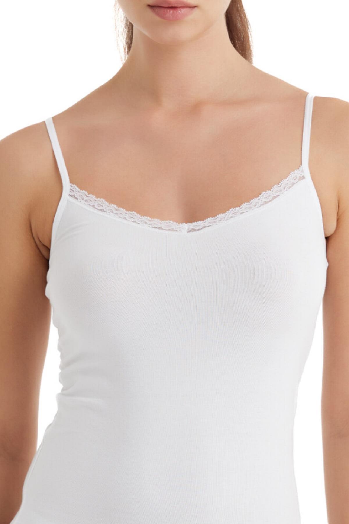 Blackspade 1365 Comfort Elegance Modal Kadın İnce Askılı Dantel Detaylı Atlet