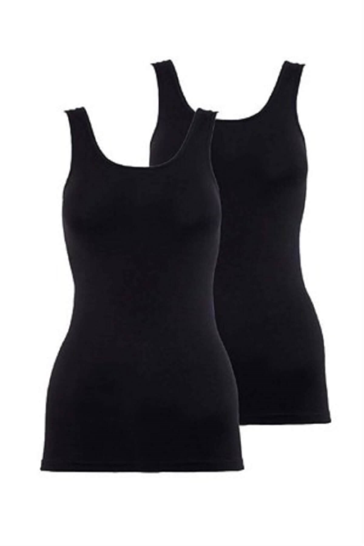 Blackspade 1590 2'li Paket Kadın %97 Pamuklu Kalın Askılı Atlet