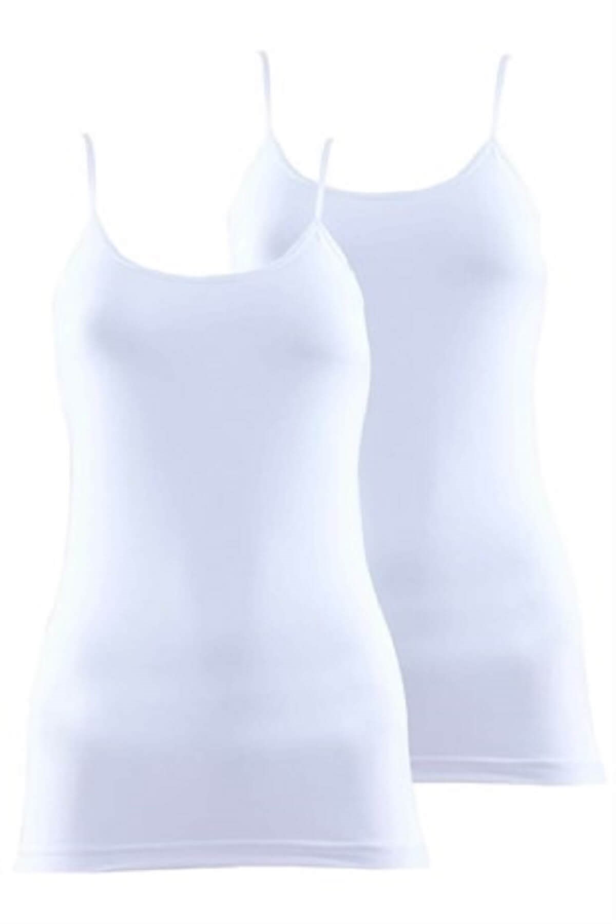 Blackspade 1591 2'li Paket Kadın %95 Pamuklu İnce Askılı Atlet