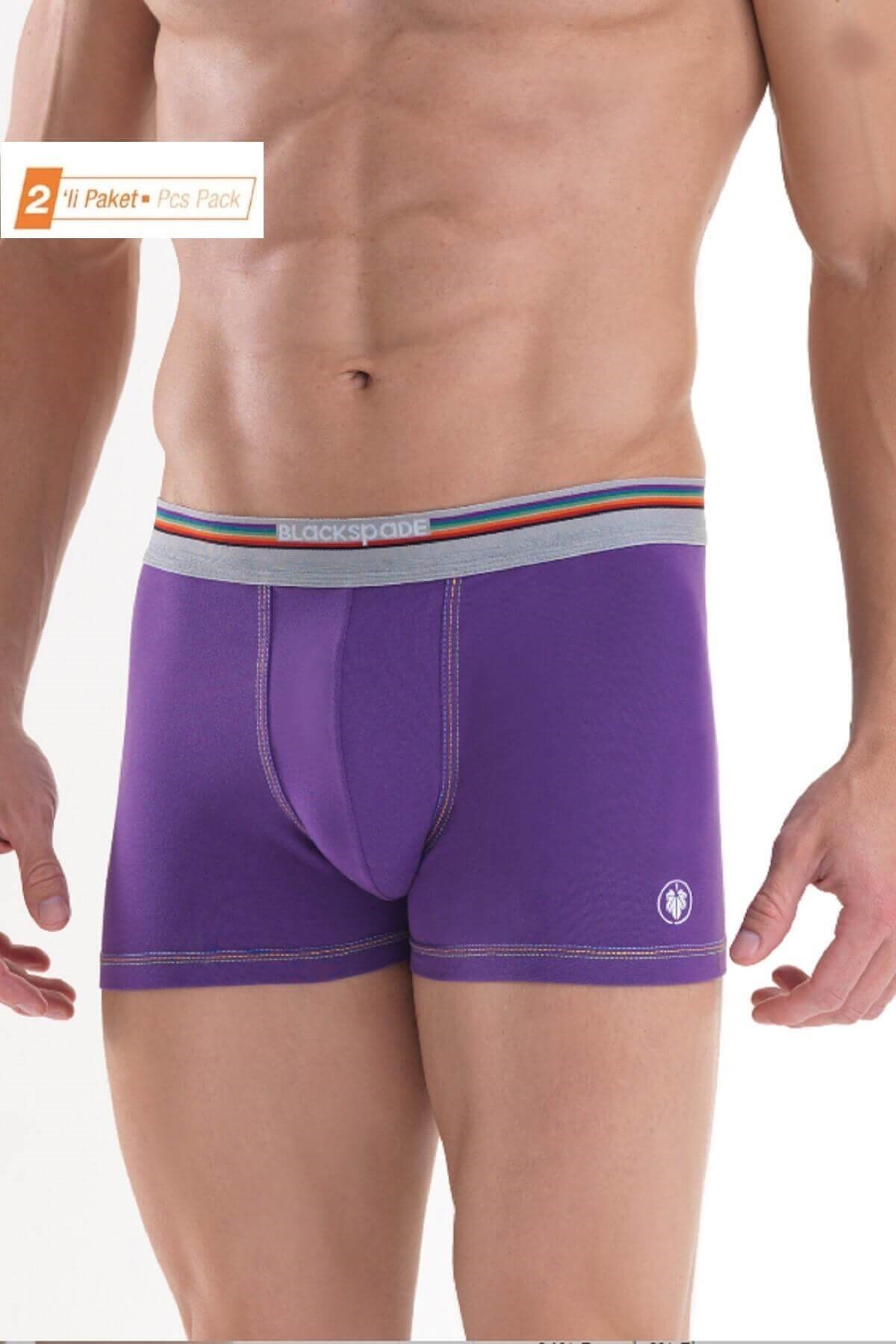 Blackspade 2'li Paket %95 Pamuk Erkek Turuncu Boxer