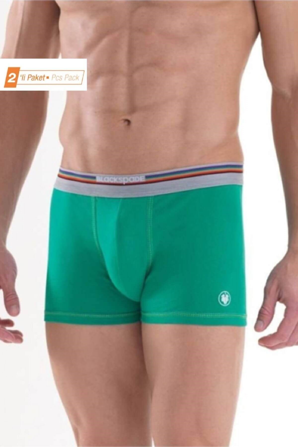 Blackspade 2'li Paket %95 Pamuk Erkek Turuncu Boxer