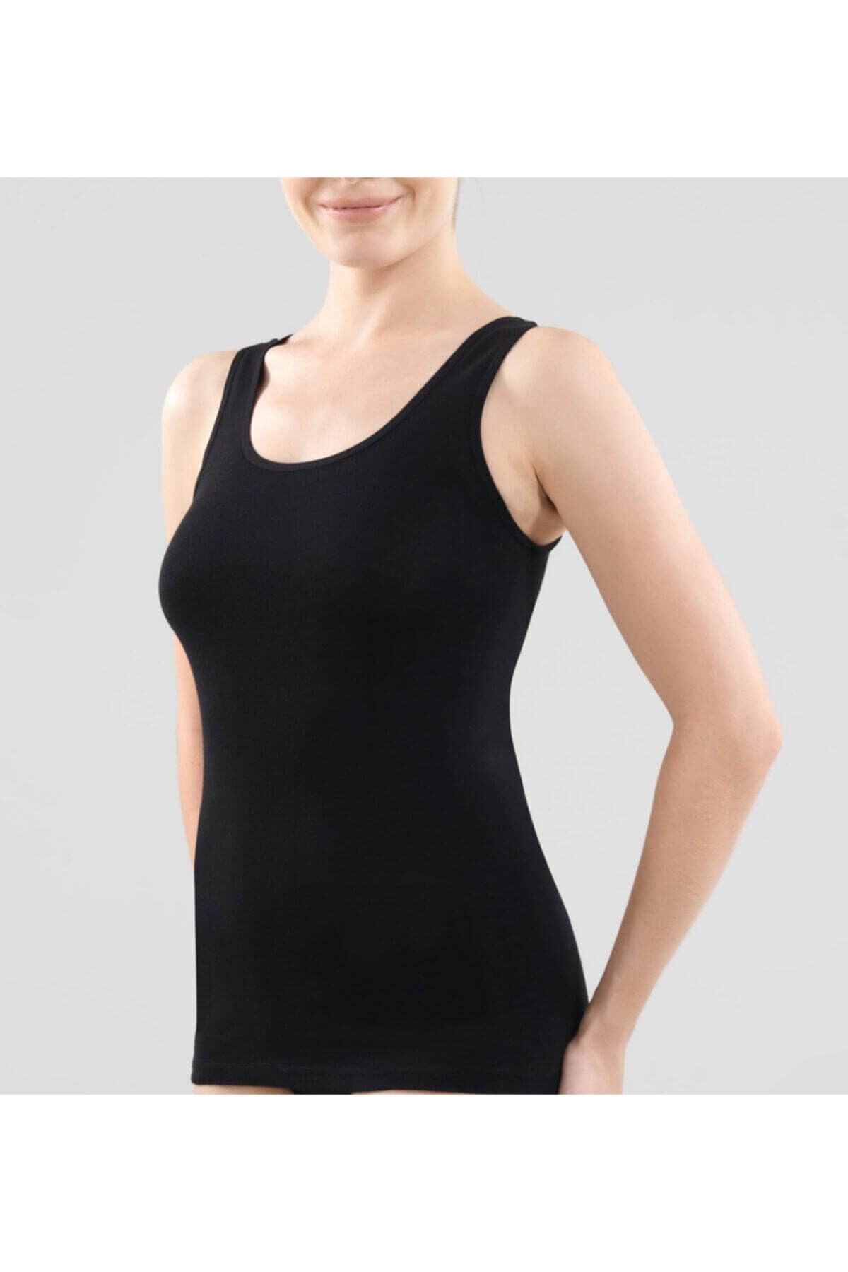 Blackspade 2'li Paket Kadın %97 Pamuklu Kalın Askılı Atlet