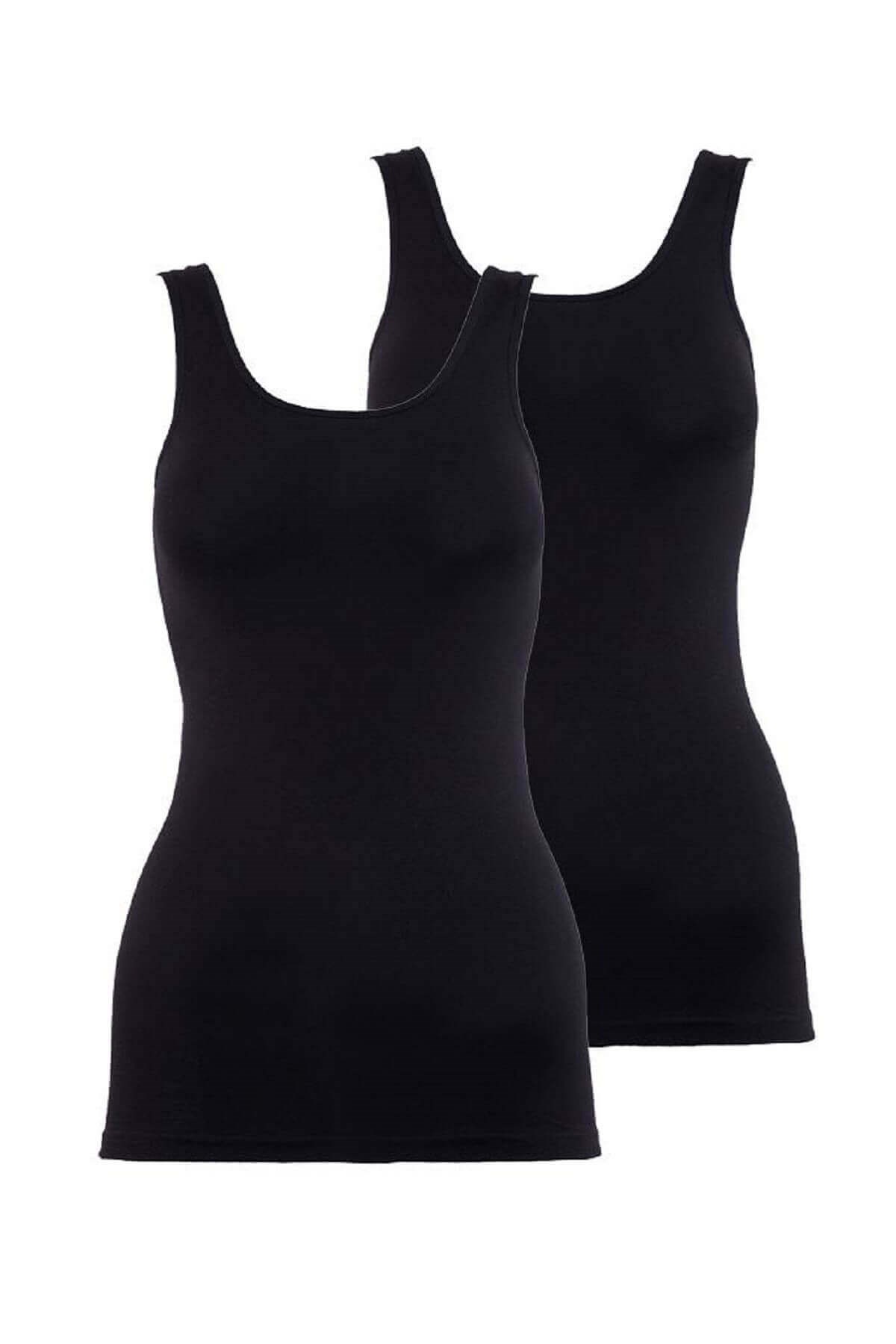 Blackspade 2'li Paket Kadın %97 Pamuklu Kalın Askılı Atlet