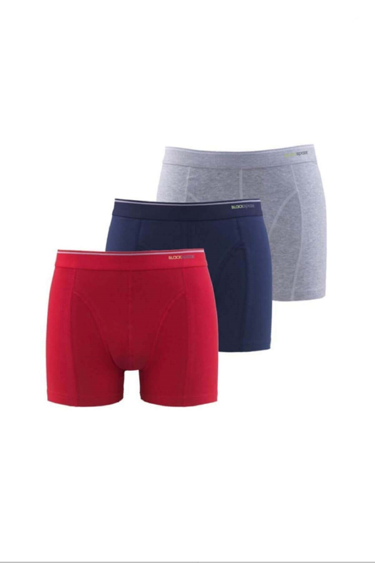 Blackspade 3'lü Paket %92 Pamuk Erkek Boxer