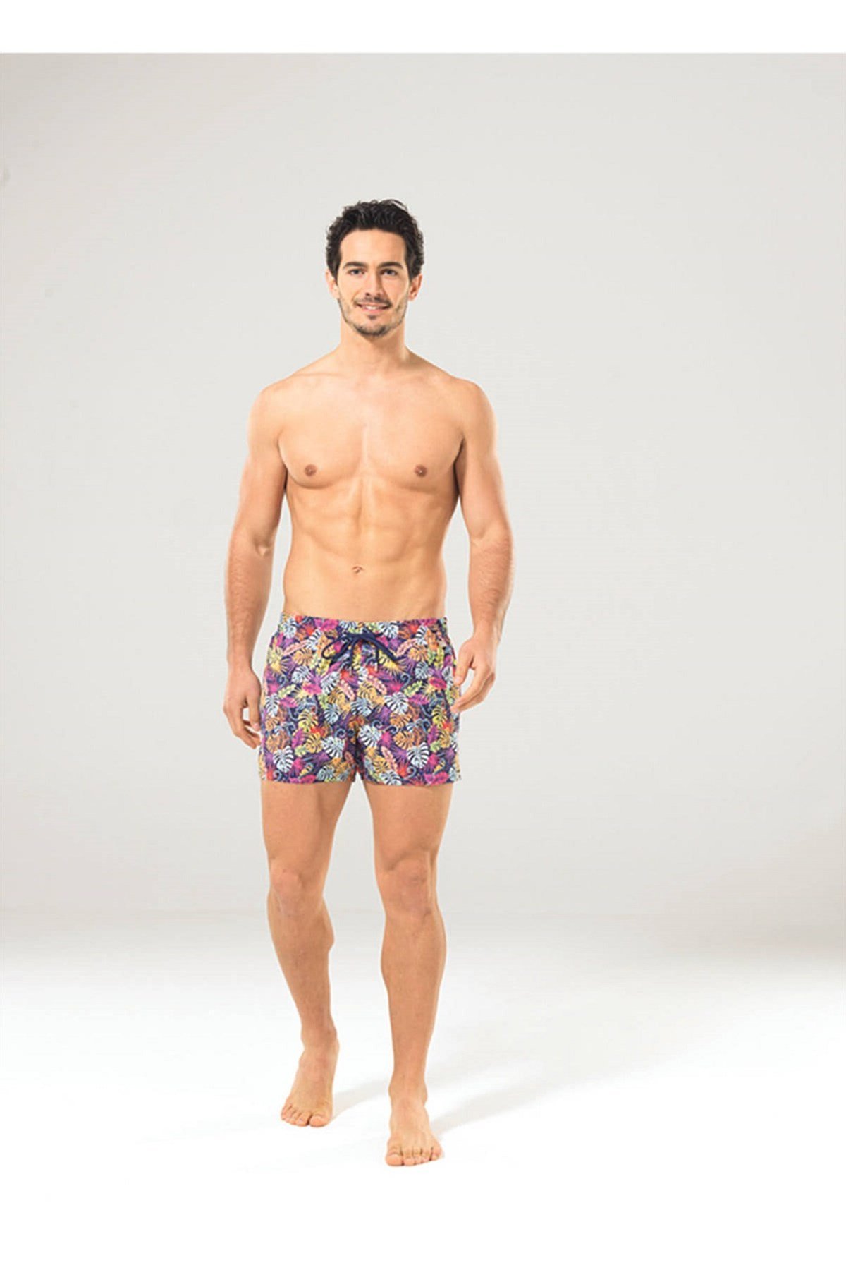 Blackspade 8801 Erkek Yaprak Desenli Deniz Şort Mayo