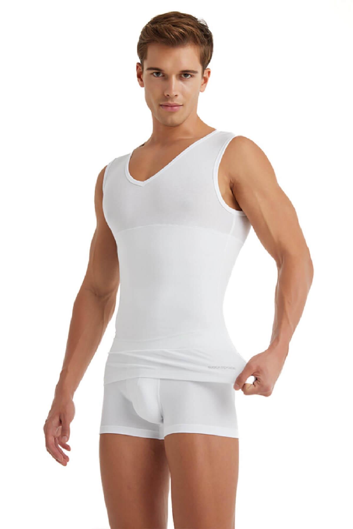 Blackspade 9208 Erkek Modal V Yaka Korse Atlet 9208