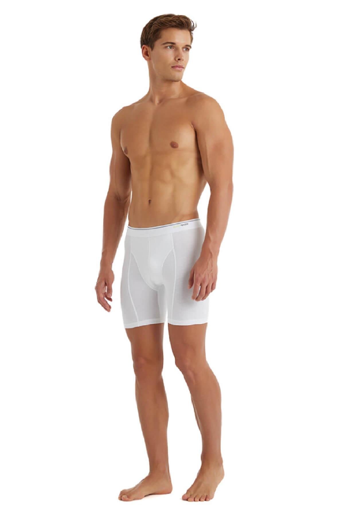 Blackspade 9216 2'li Paket Tender Cotton Erkek %92 Pamuk Uzun Retro Boxer