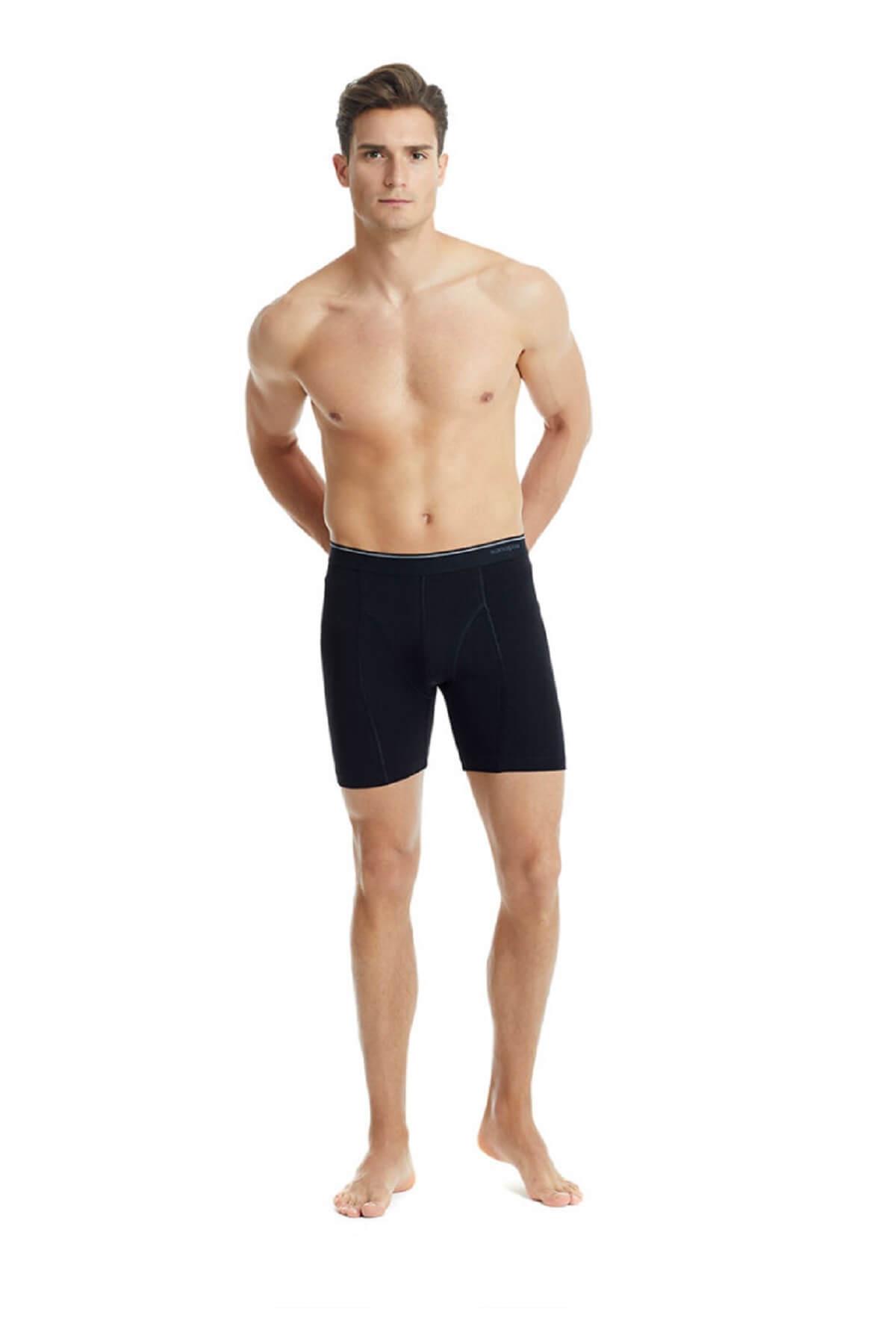 Blackspade 9216 2'li Paket Tender Cotton Erkek %92 Pamuk Uzun Retro Boxer