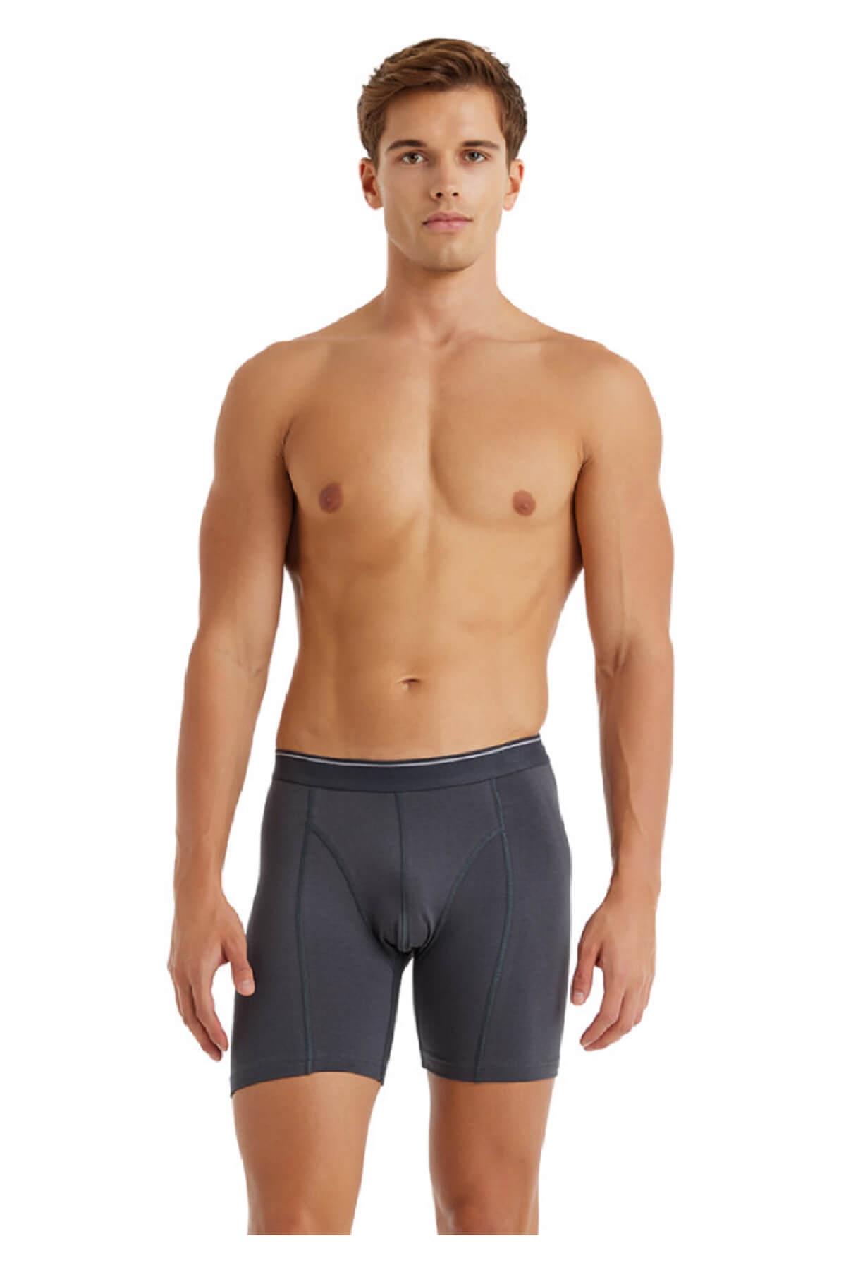 Blackspade 9216 2'li Paket Tender Cotton Erkek %92 Pamuk Uzun Retro Boxer