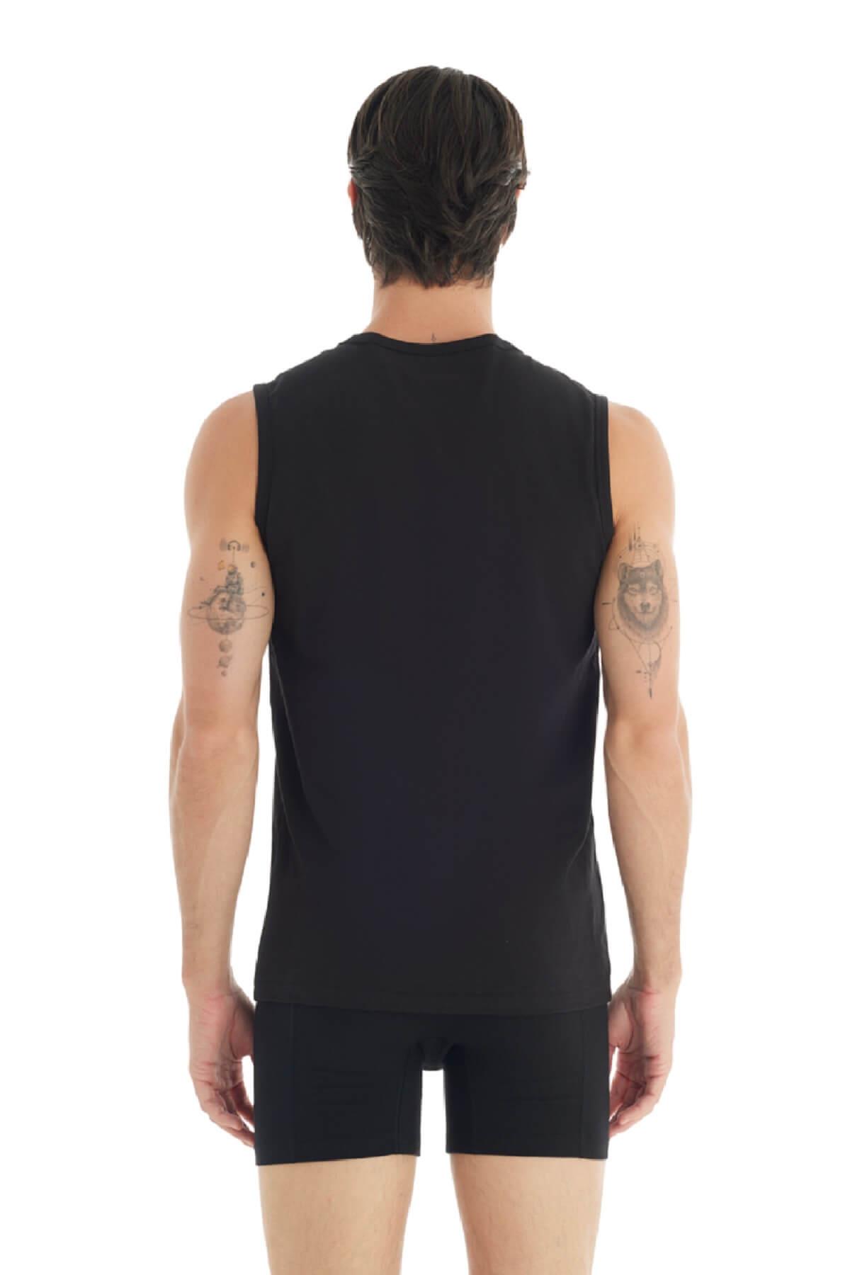 Blackspade 9234 Erkek Sıfır Kol Sıfır ( Kolsuz ) Yaka Tender Cotton T-Shirt & Atlet