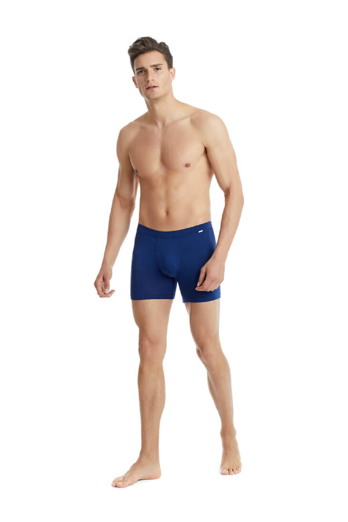 Blackspade 9313 Erkek 2'li Ekonomik Paket %94 Modal Silver Uzun Boxer