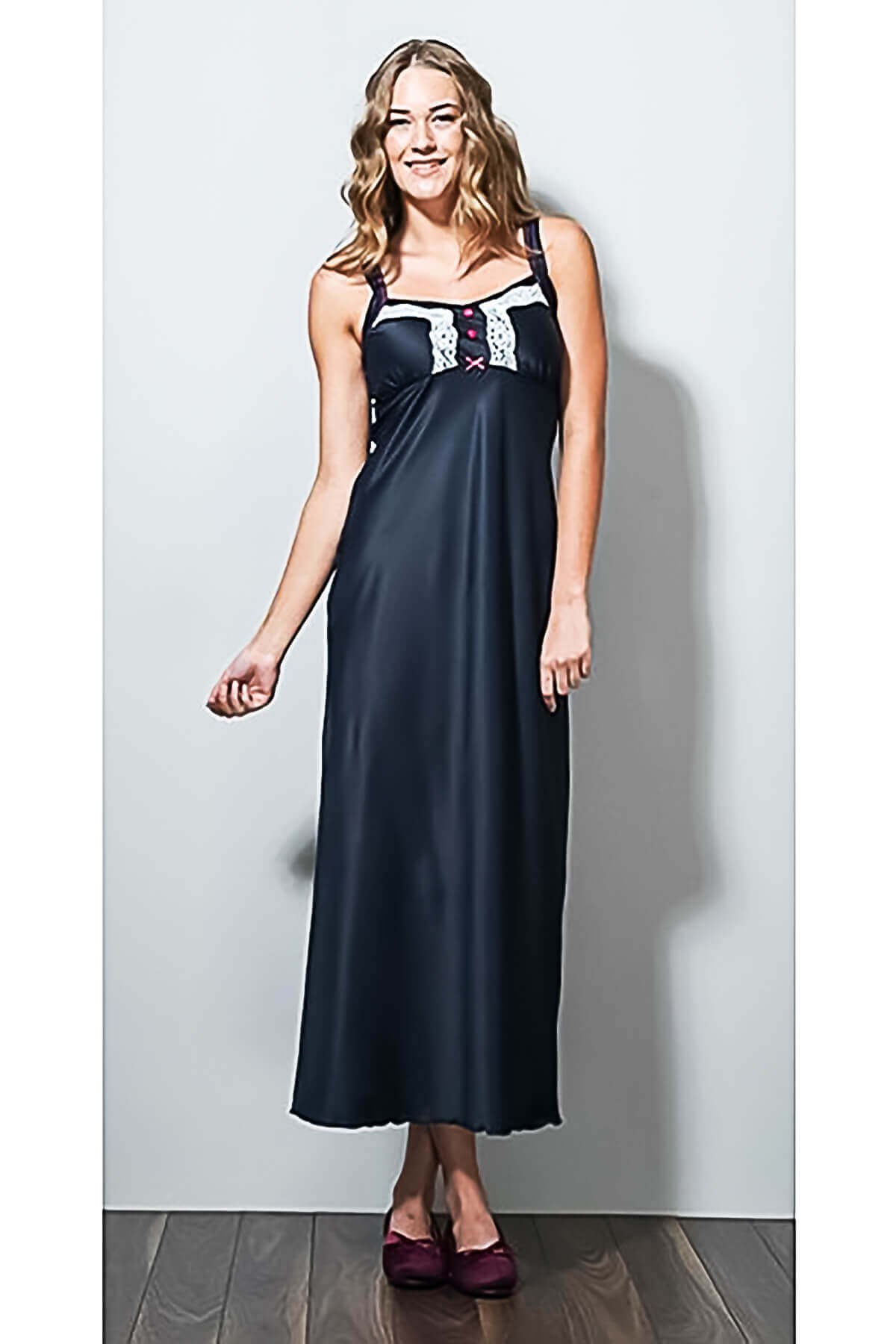 Blackspade Askılı Maxi Gecelik Siyah 5347