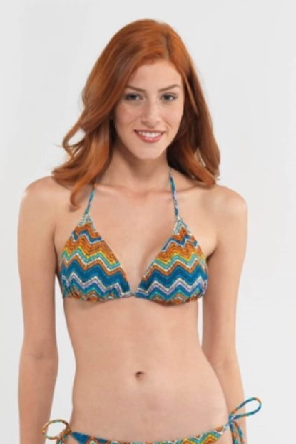 Blackspade Boyundan Bağlı Üçgen Siyah Bikini Üst