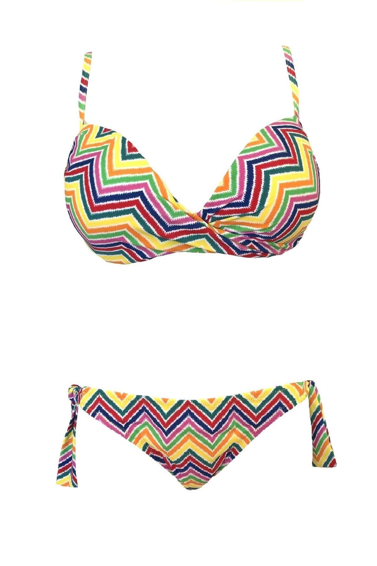 Blackspade Çıkartılabilir Destekli Siyah/Beyaz Çizgili Bikini Takım