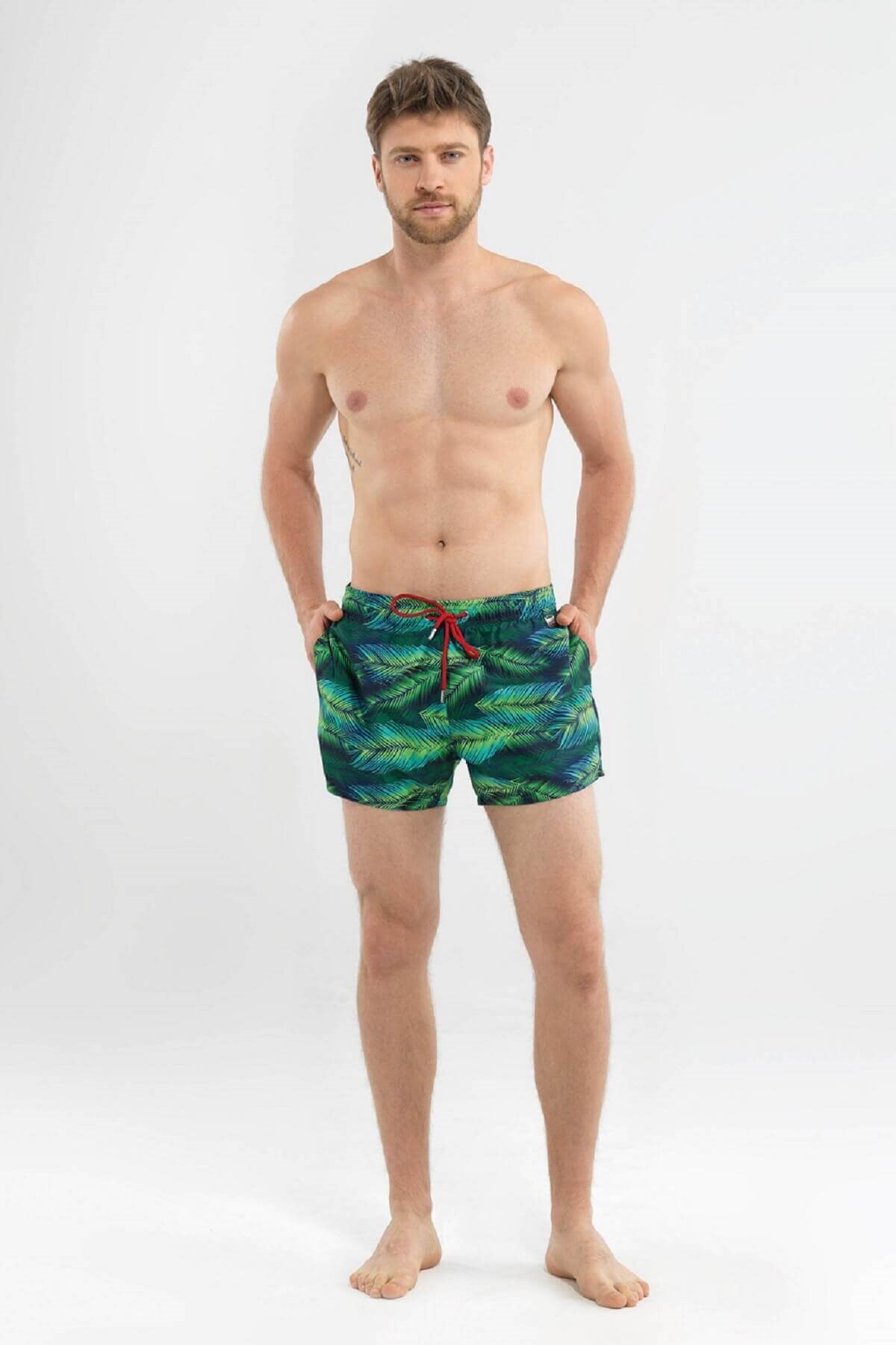 Blackspade Erkek Palmiye Deniz Şort Mayo