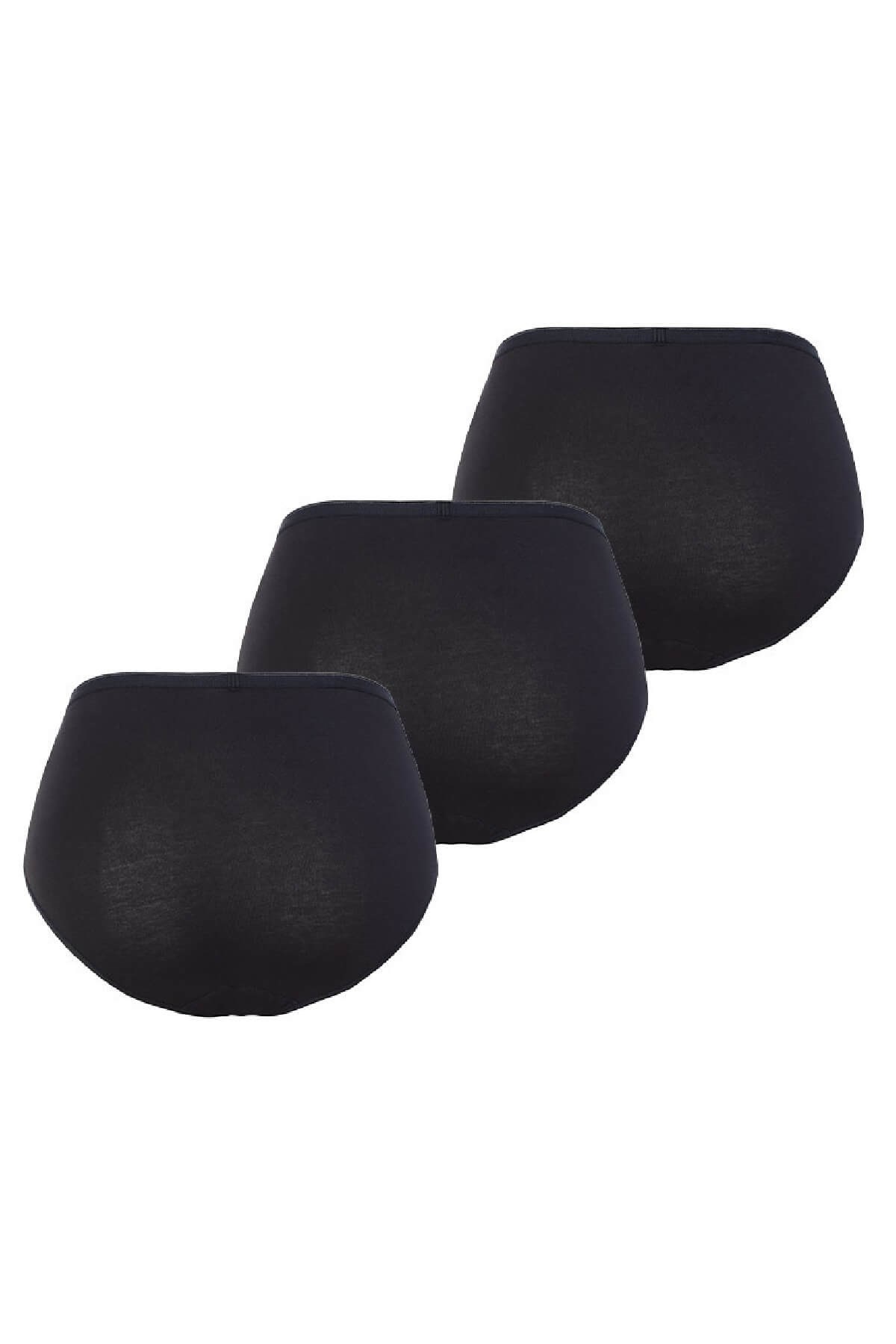 Blackspade Kadın %95 Pamuklu 3'lü Ekonomik Paket Yüksek Bel Külot