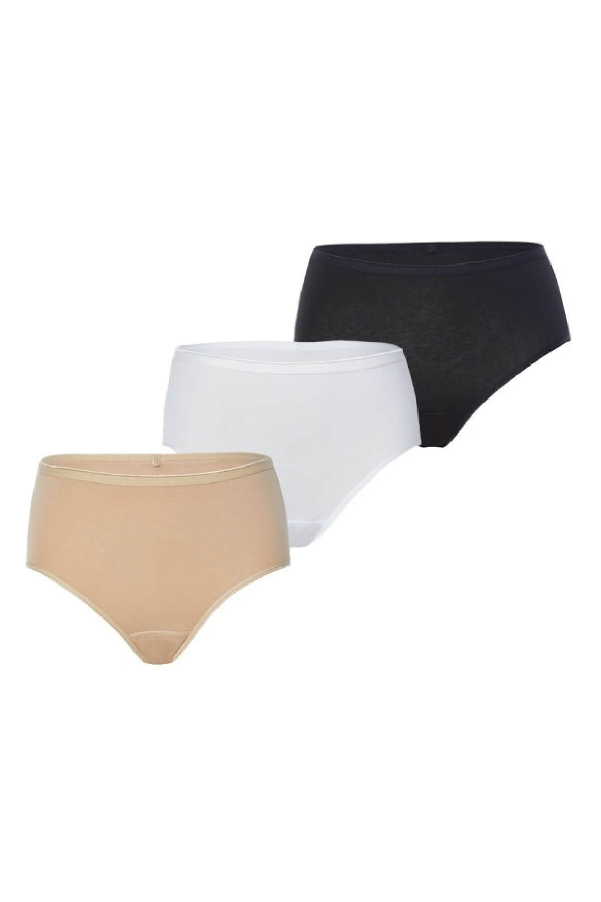 Blackspade Kadın %95 Pamuklu 3'lü Ekonomik Paket Yüksek Bel Külot
