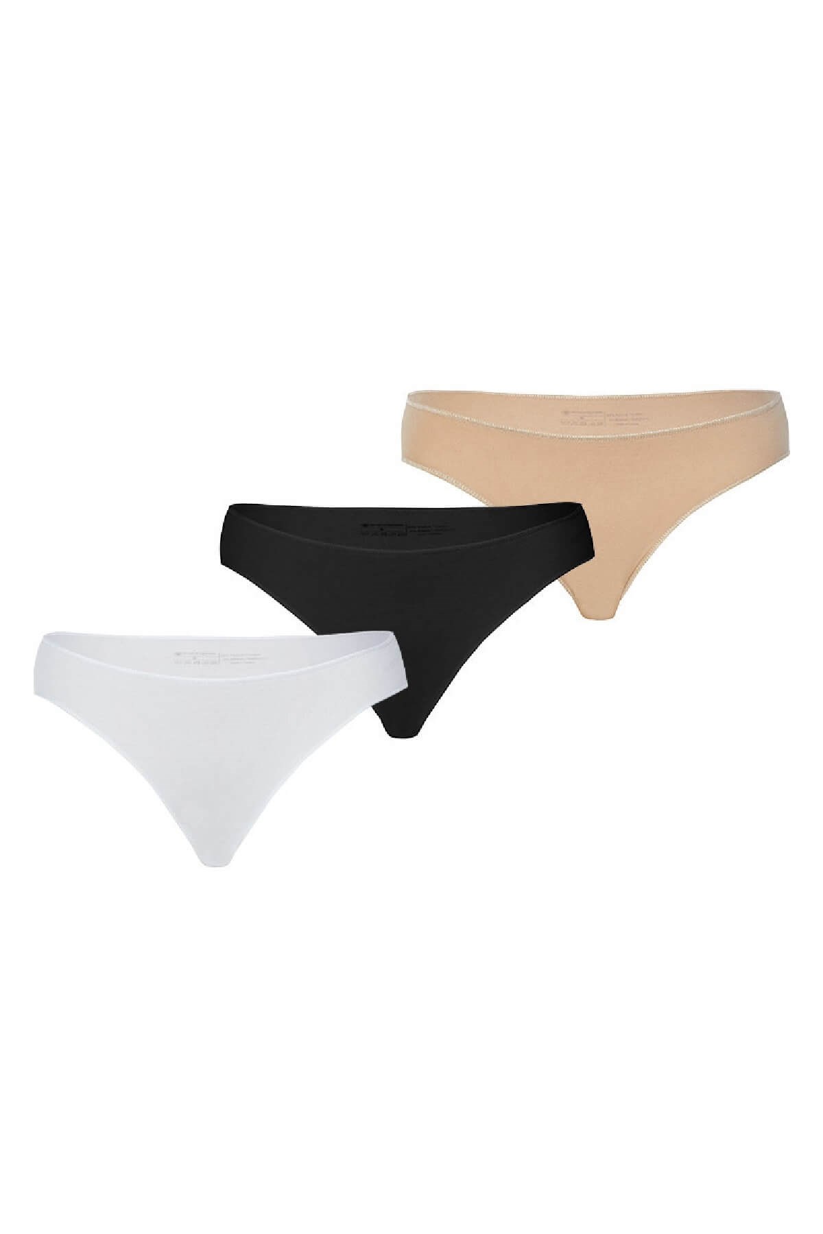 Blackspade Kadın %95 Pamuklu Gizli Lastik 3'lü Ekonomik Paket Slip