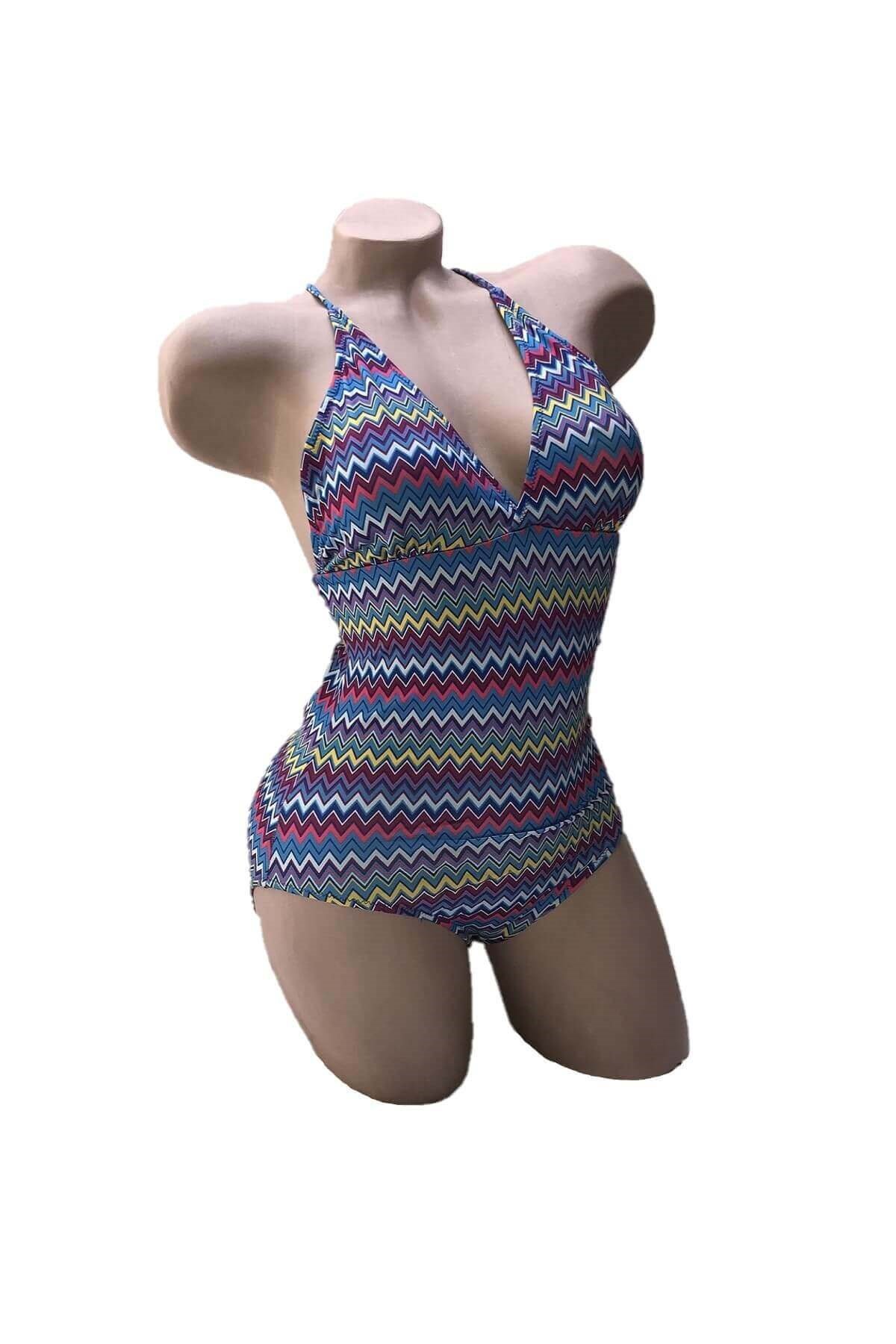 Blackspade Kadın Desenli Mavi Mayokini